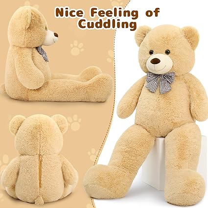 LA VIE EN ROSE Peluche ourson Camel 40700373 - Voir3