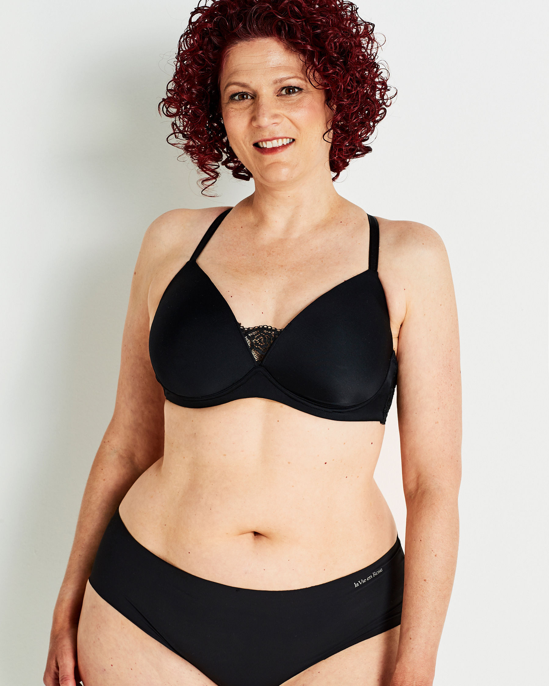 LA VIE EN ROSE Lightly Lined Wireless Mastectomy Bra Black 389-110-4-00 - View4