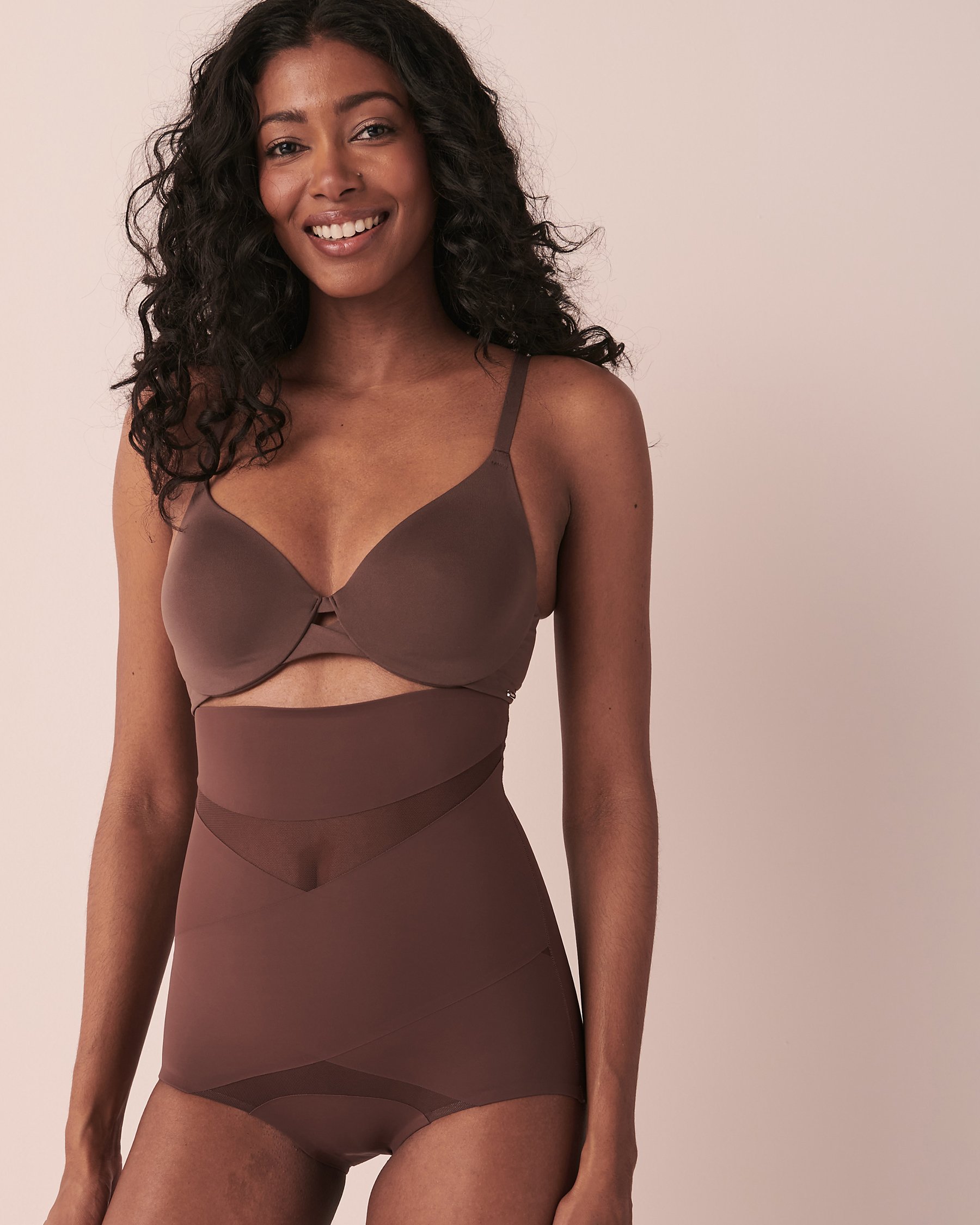 LA VIE EN ROSE Microfiber High Waist Shaping Panty Smooth coffee 30200004 - View4