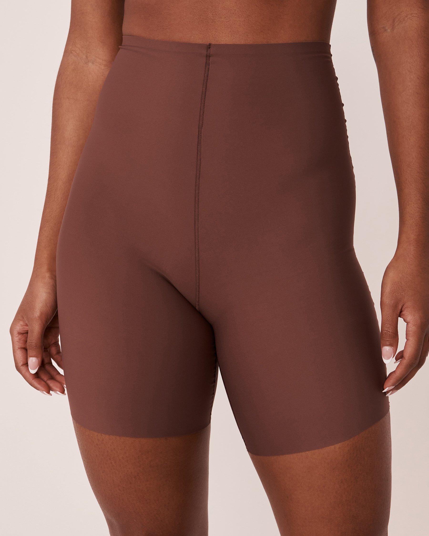 LA VIE EN ROSE Microfiber High Waist Shaping Shorts Smooth coffee 30200005 - View3