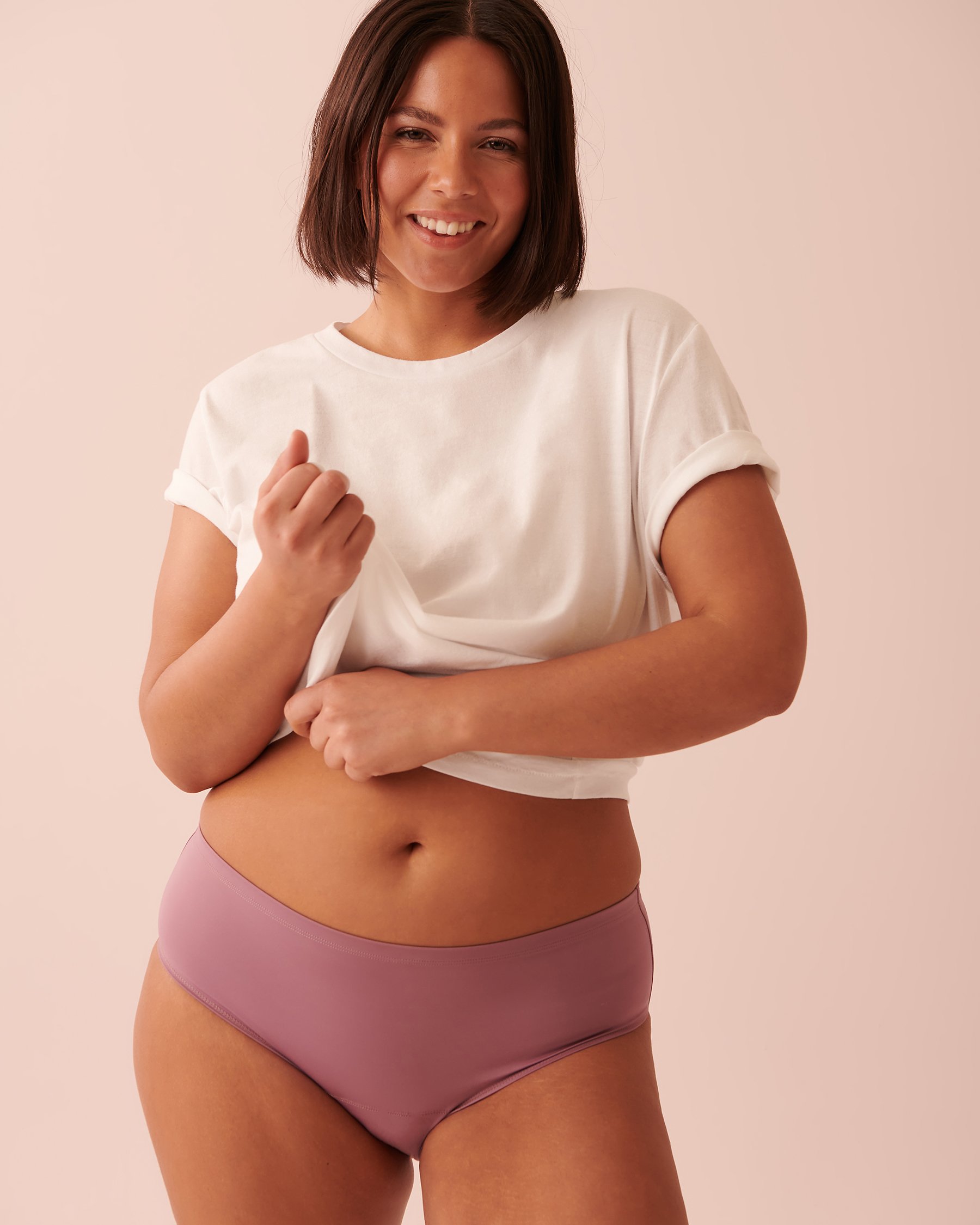Culotte menstruelle coupe aux hanches absorption super Mauve 20300245 - Voir7