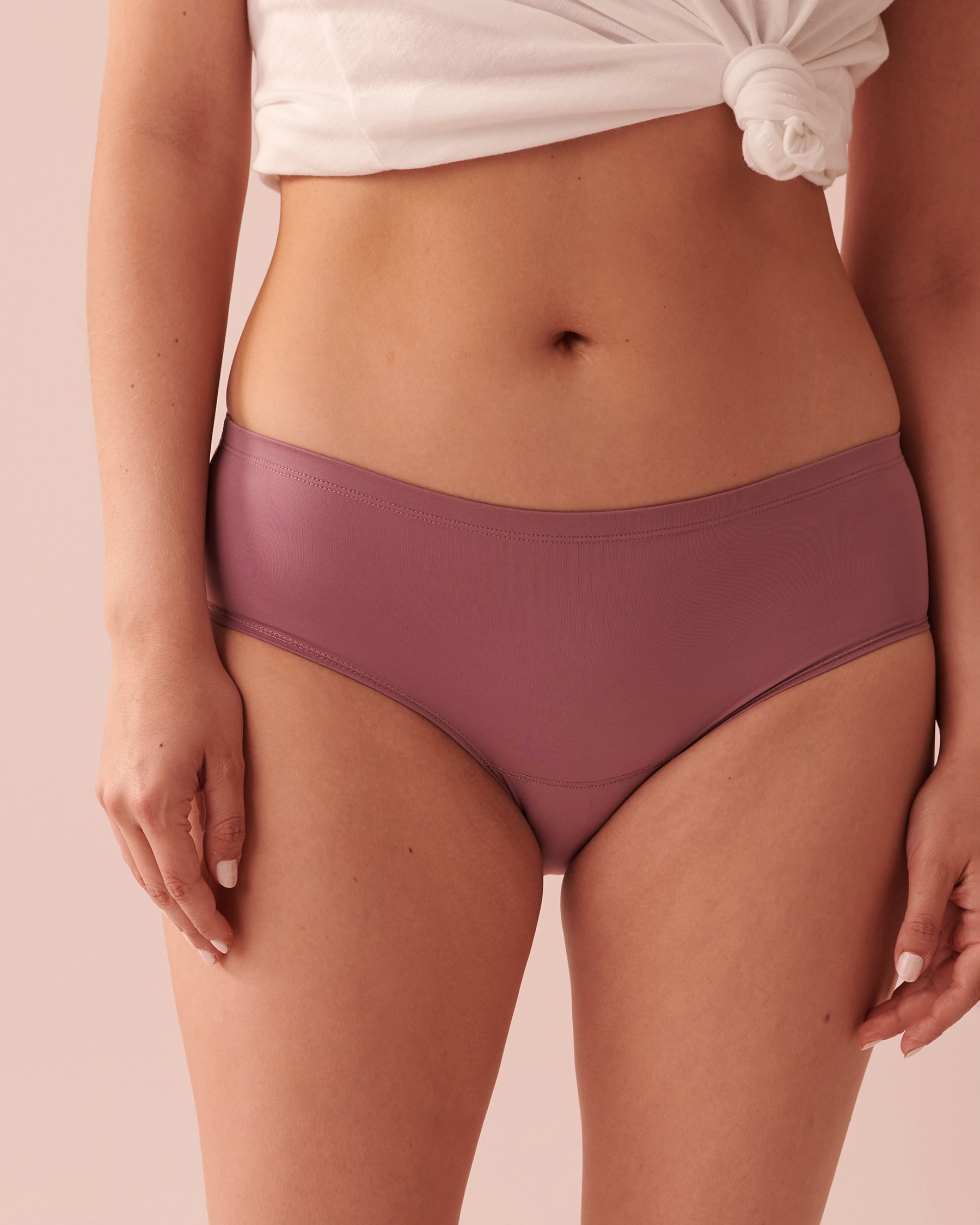 Culotte menstruelle coupe aux hanches absorption super Mauve 20300245 - Voir4