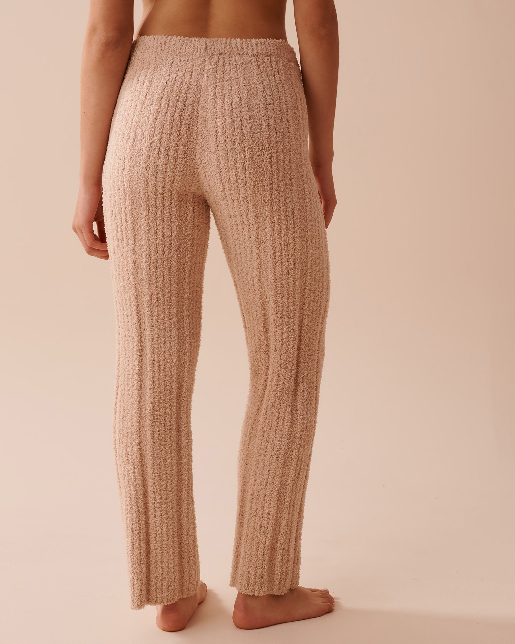 LA VIE EN ROSE Ribbed Chenille Pants Cream 50200075 - View3