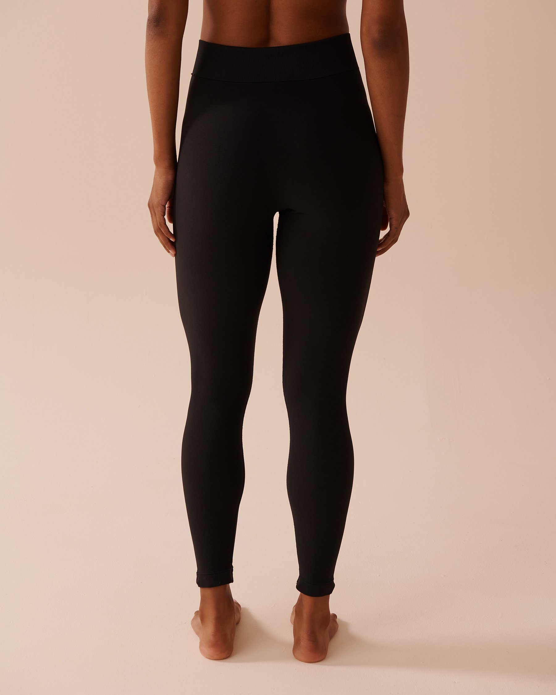LA VIE EN ROSE Seamless Fabric High Waist Leggings Black 50200079 - View3