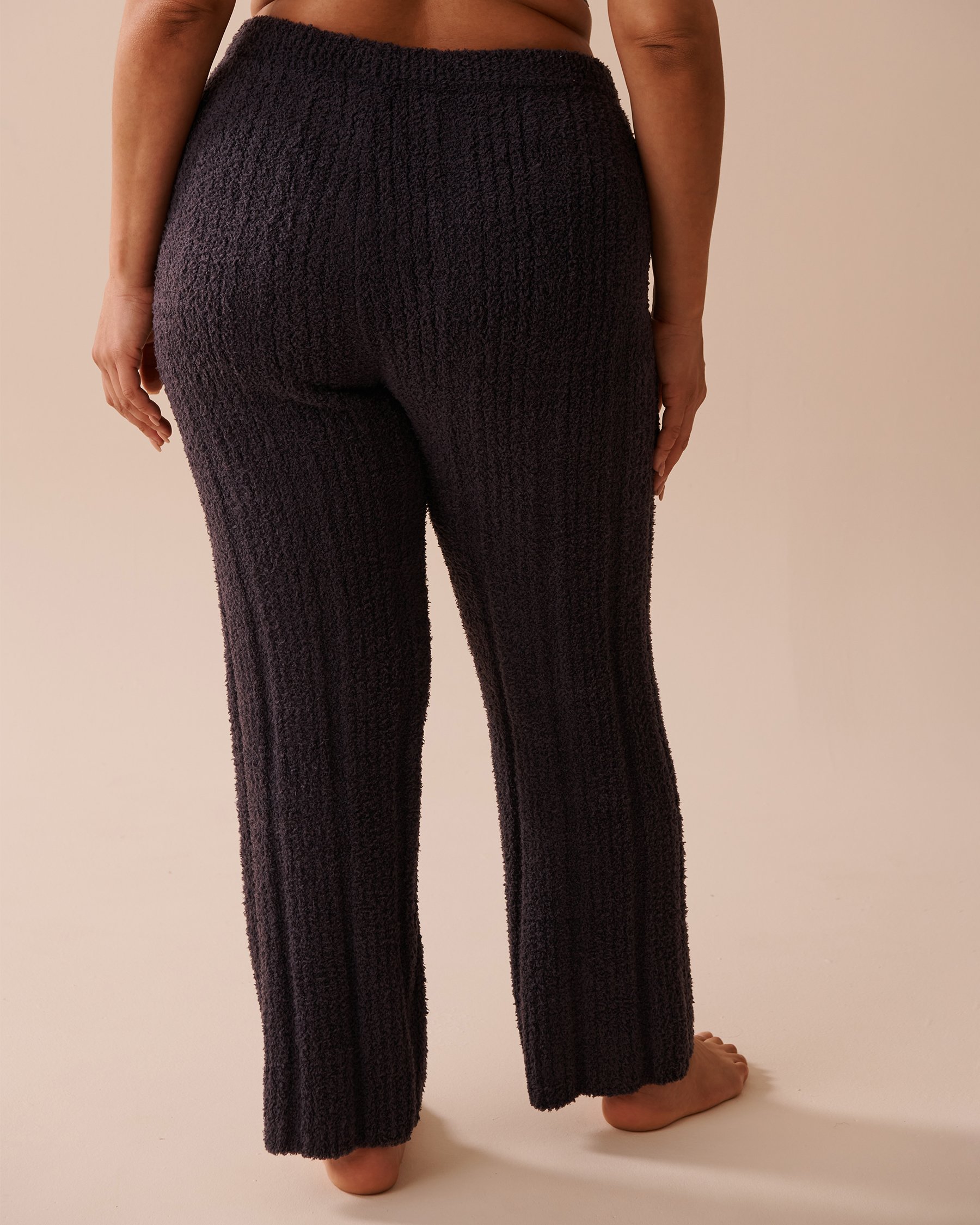 LA VIE EN ROSE Ribbed Chenille Pants Anthracite 50200075 - View2