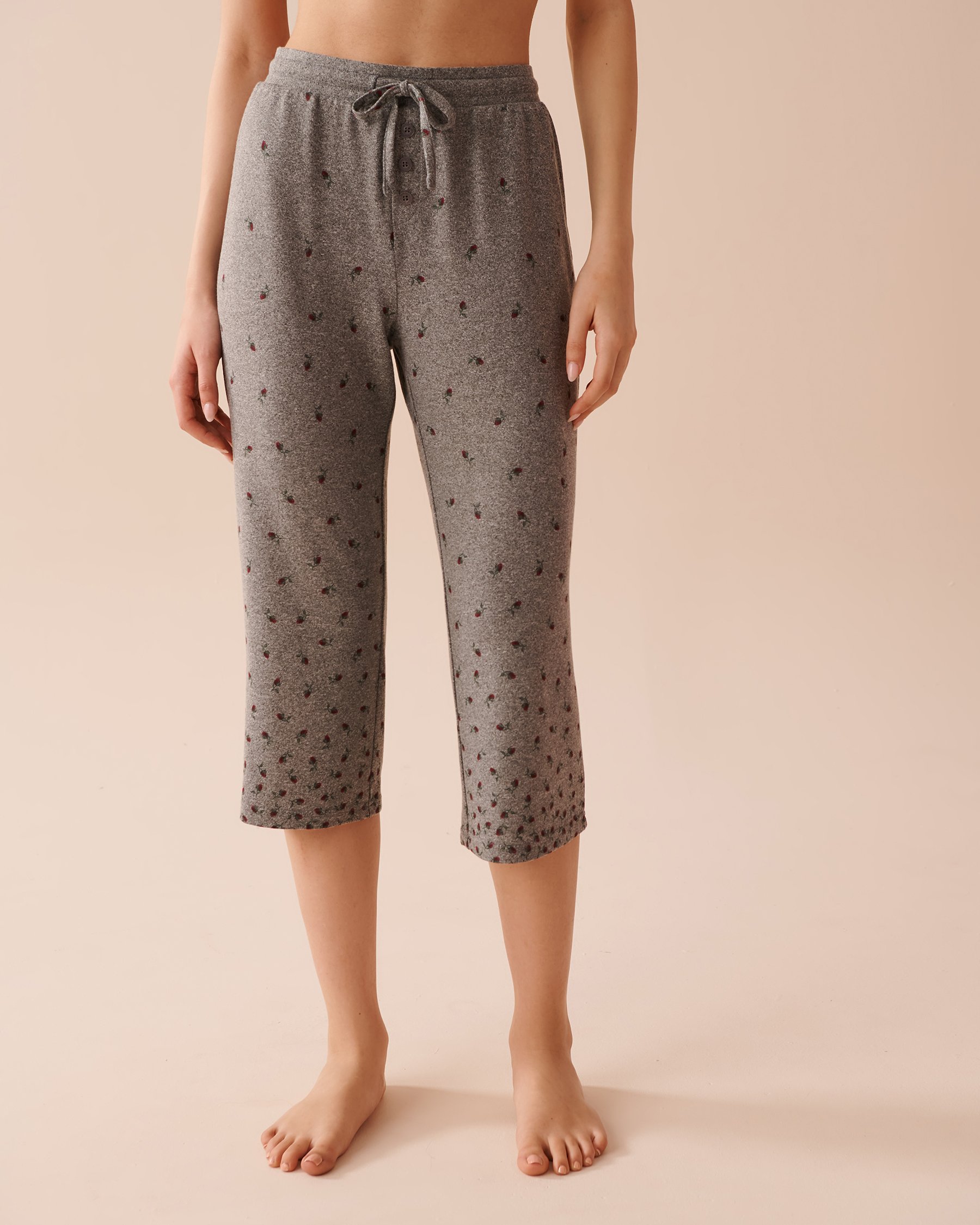 LA VIE EN ROSE Rose Print Recycled Fibers Capris Small Roses 40200594 - View1