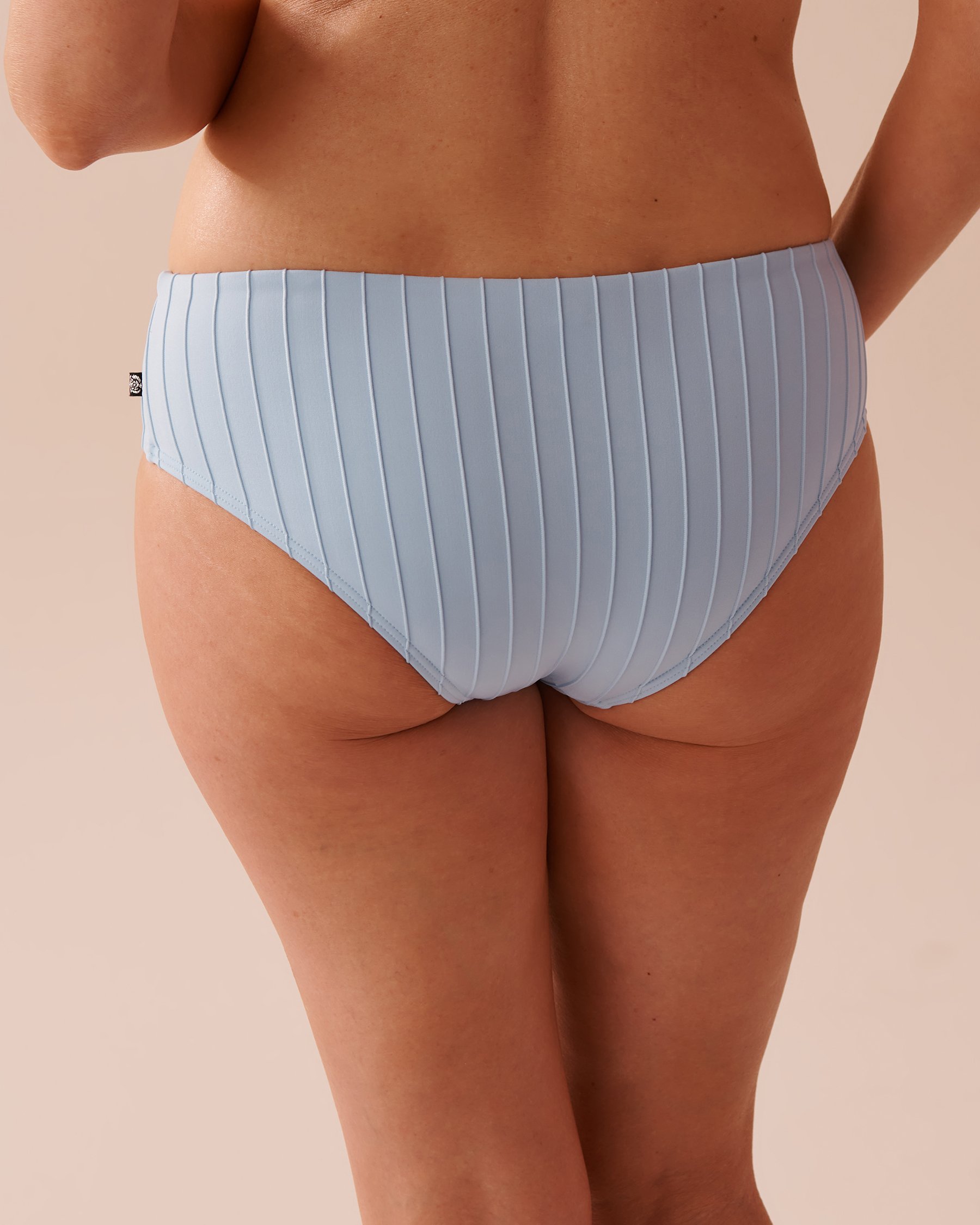 LA VIE EN ROSE AQUA PASTEL BLUE Textured Hipster Bikini Bottom Pastel Blue 70300585 - View2