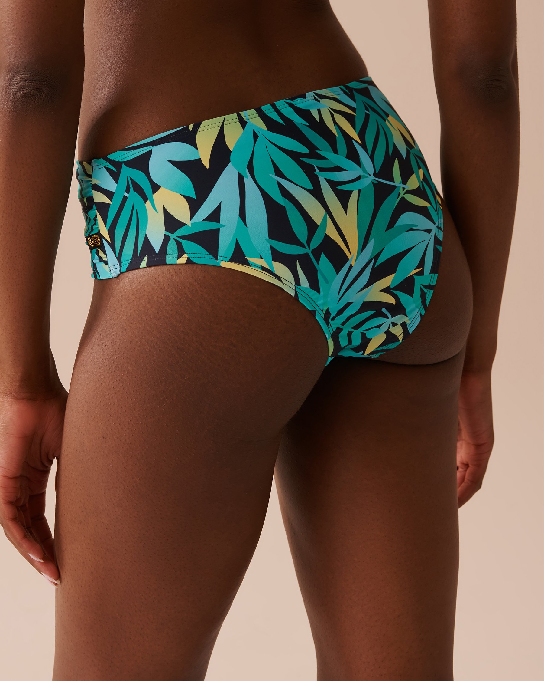 LA VIE EN ROSE AQUA RAINFOREST Crossed Waistband Cheeky Bikini Bottom Rainforest 70300591 - View2