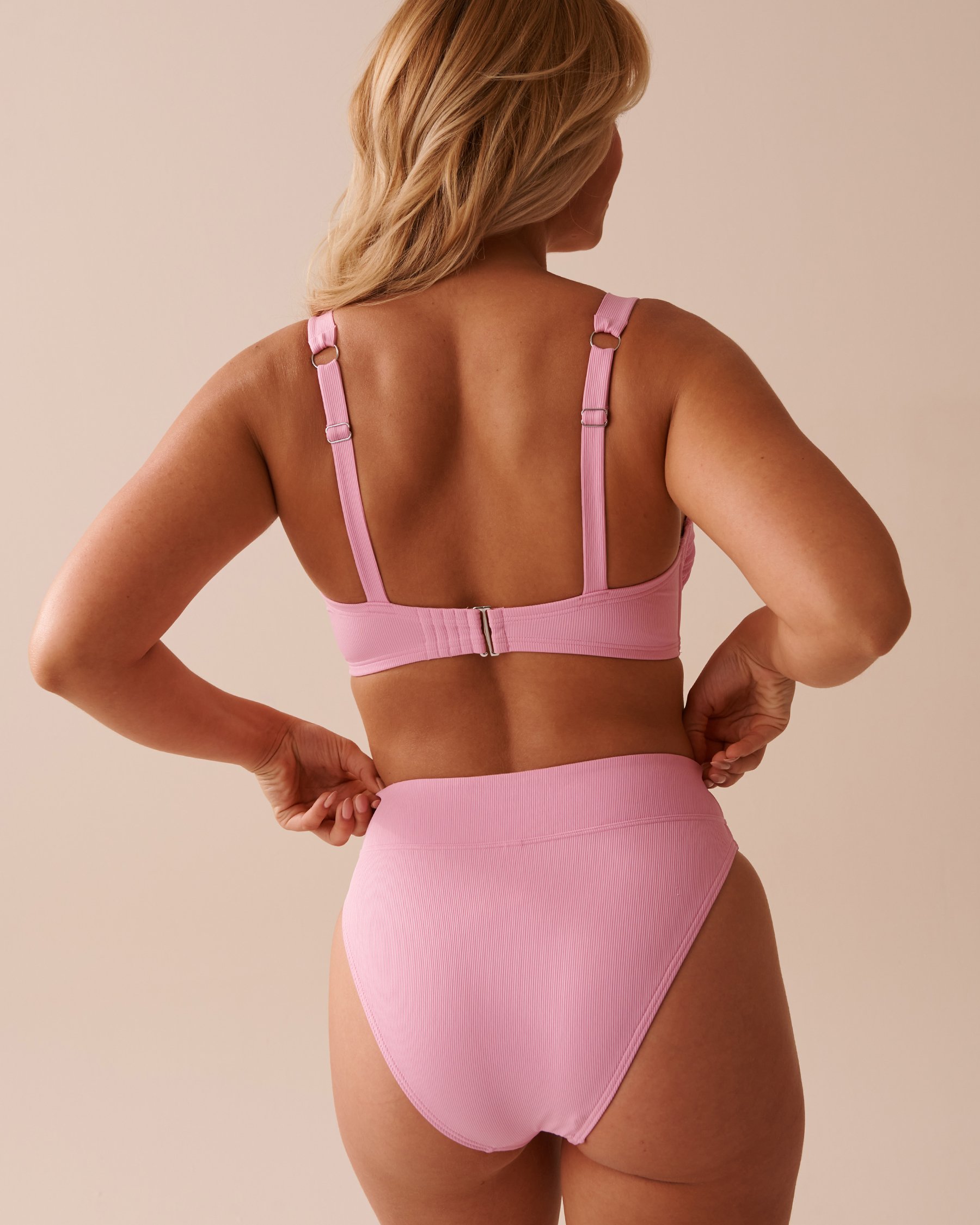 LA VIE EN ROSE AQUA PINK LEMONADE Recycled Fibers D Cup Balconette Bikini Top Pink Lemonade 70200137 - View3