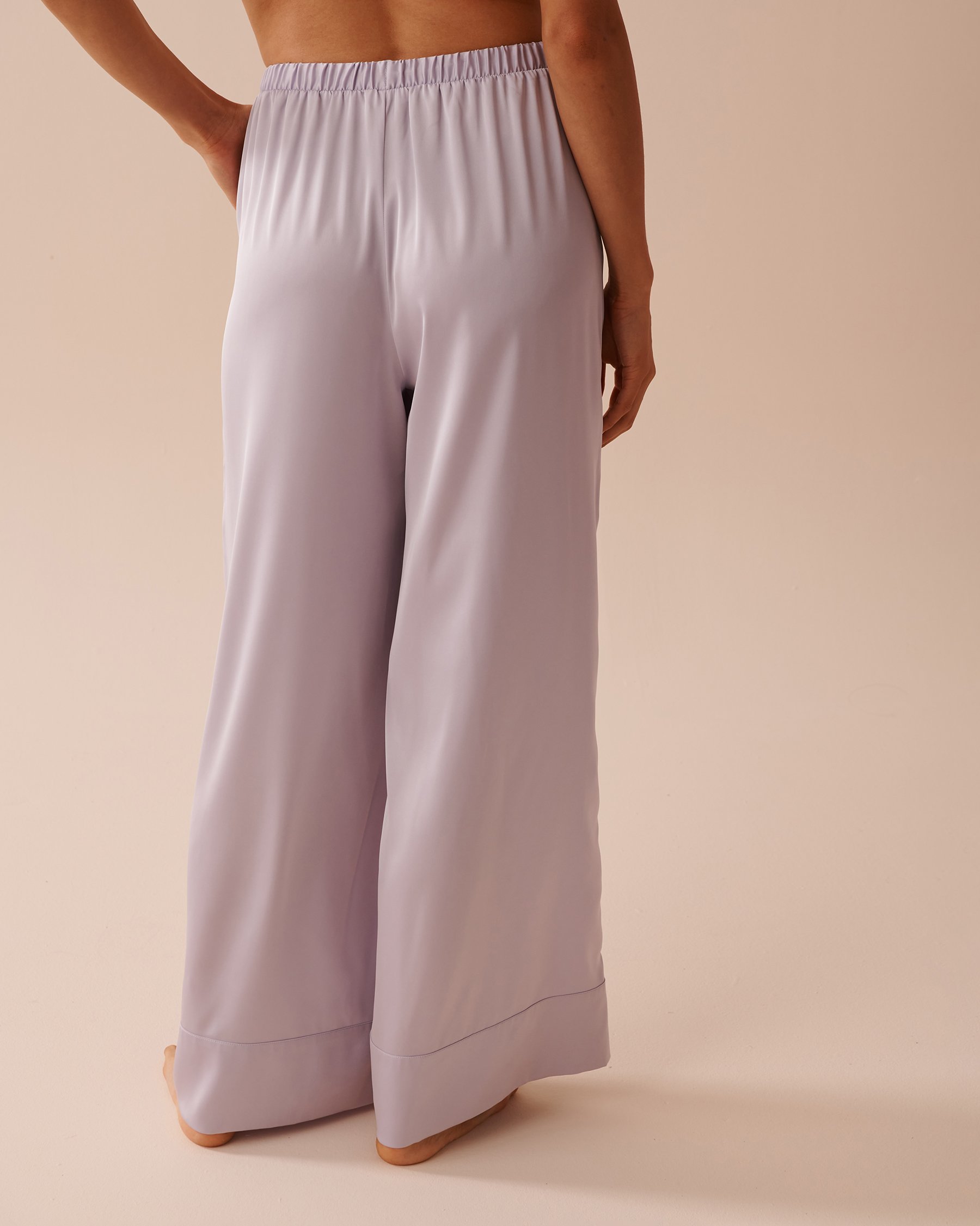 LA VIE EN ROSE Satin Pants Evening Haze 60200105 - View2