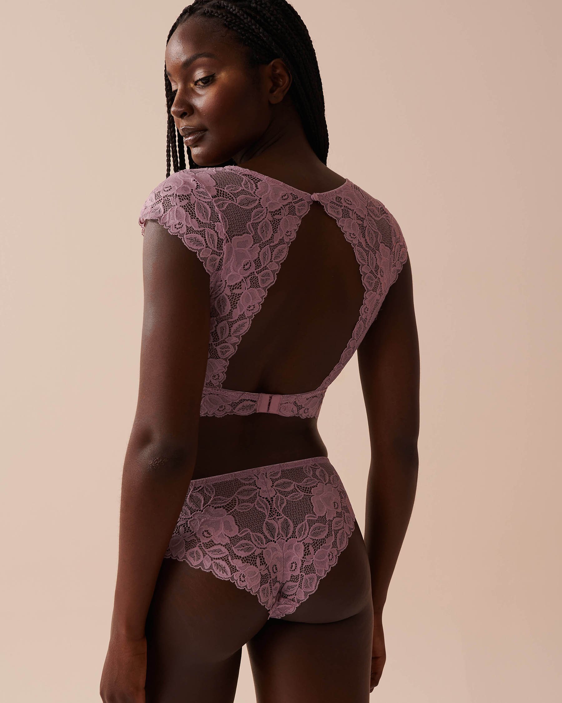 LA VIE EN ROSE Lace 2-piece Set Dusty Orchid 60400043 - View2