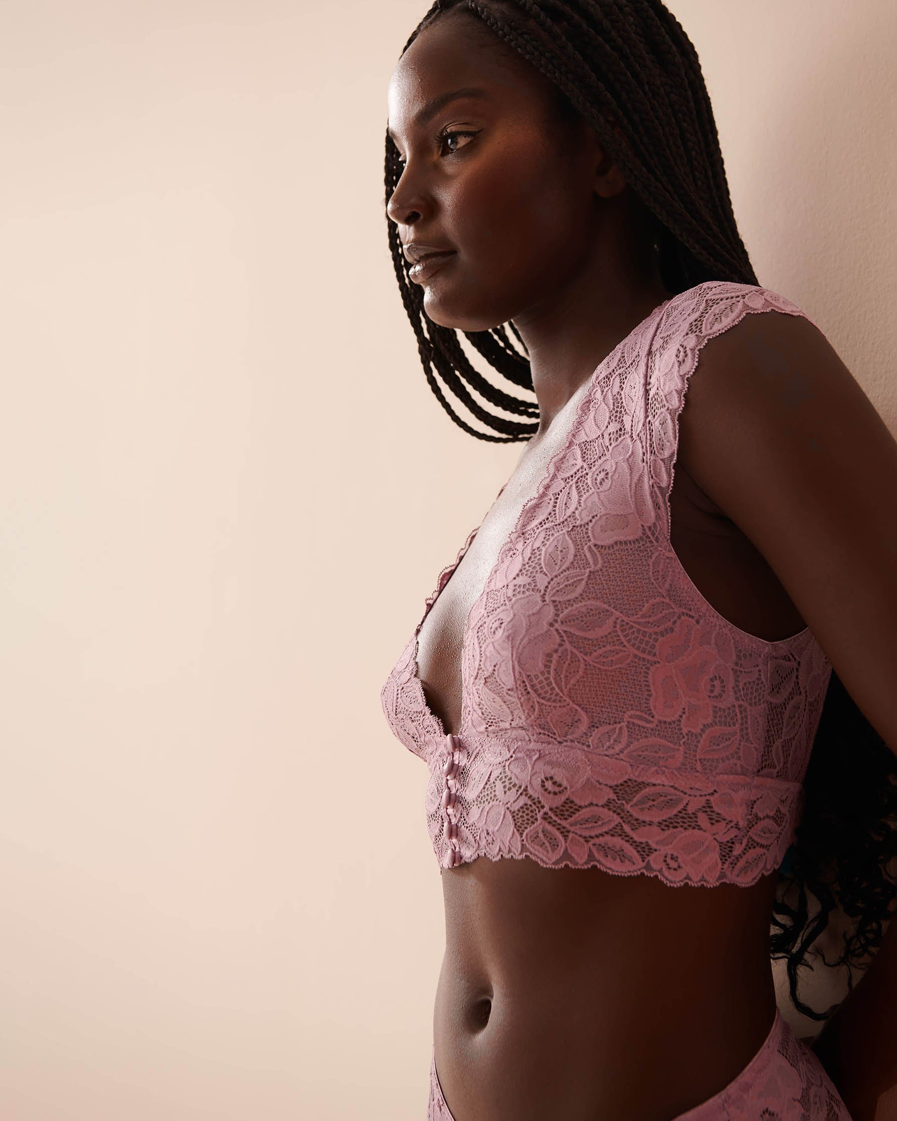 LA VIE EN ROSE Lace 2-piece Set Dusty Orchid 60400043 - View3