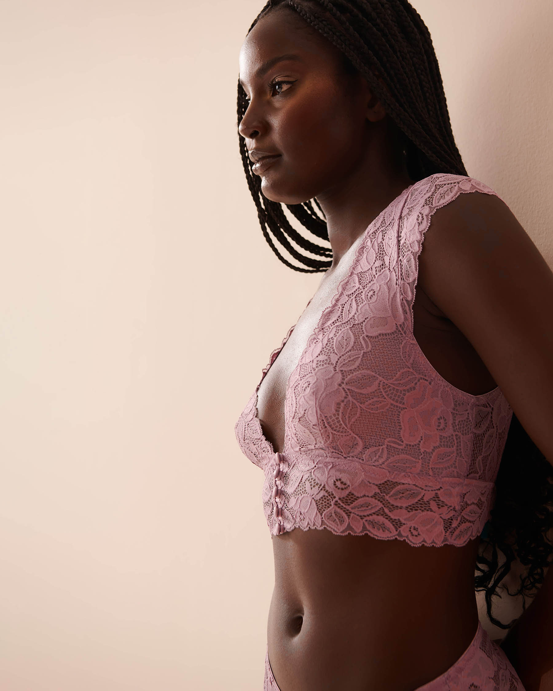 LA VIE EN ROSE Ensemble 2 pièces en dentelle Orchidée 60400043 - Voir3