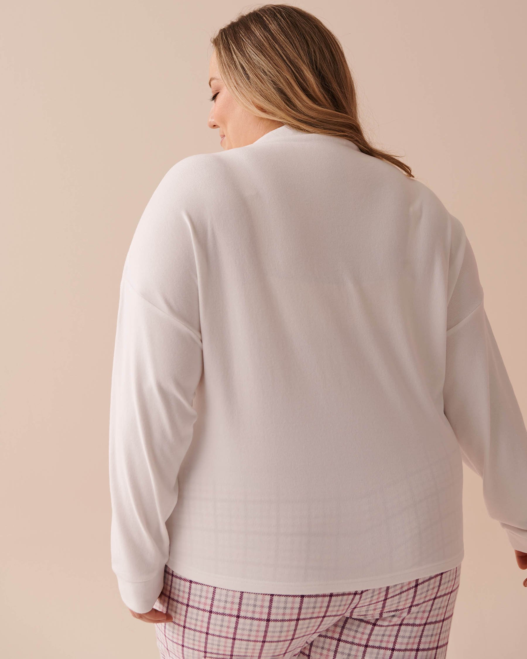 LA VIE EN ROSE Recycled Fibers Long Sleeve Shirt White 40100617 - View2