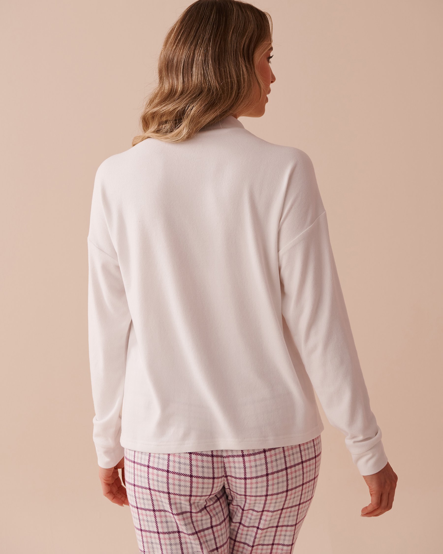 LA VIE EN ROSE Recycled Fibers Long Sleeve Shirt White 40100617 - View5