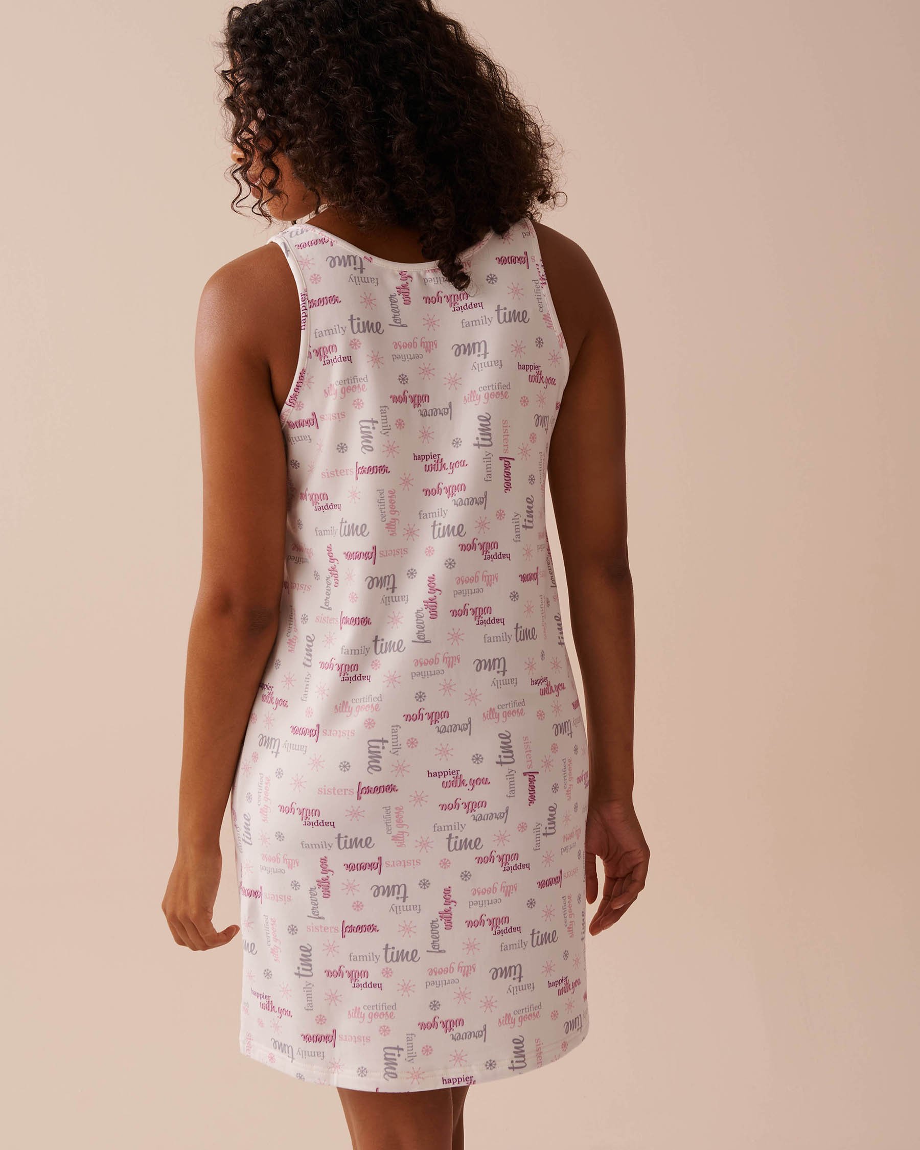 LA VIE EN ROSE Cozy Nightie Quotes 40500380 - View2