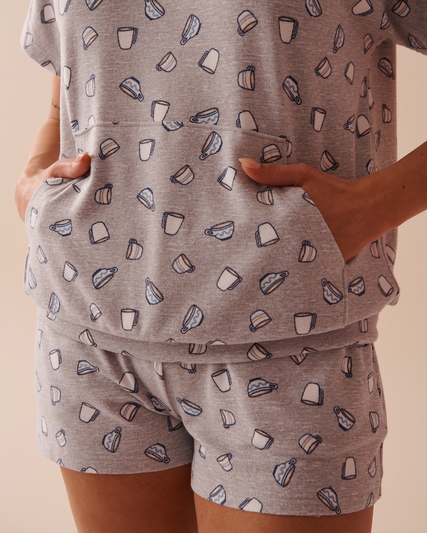 LA VIE EN ROSE T-shirt en fibres recyclées imprimé tasse à café Tasses à café 40100618 - Voir3