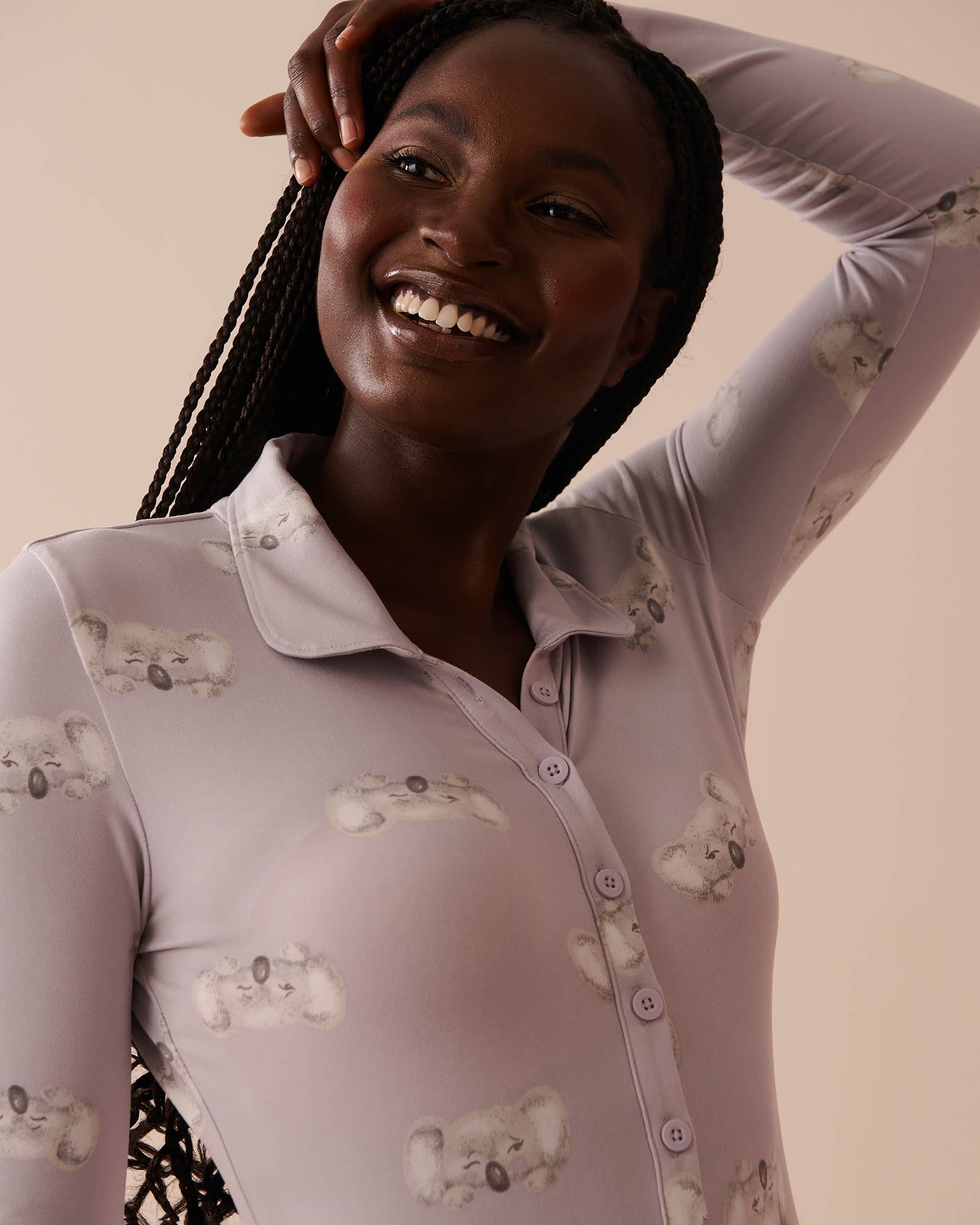 LA VIE EN ROSE Koala Print Super Soft Romper Koala Print 40300048 - View3