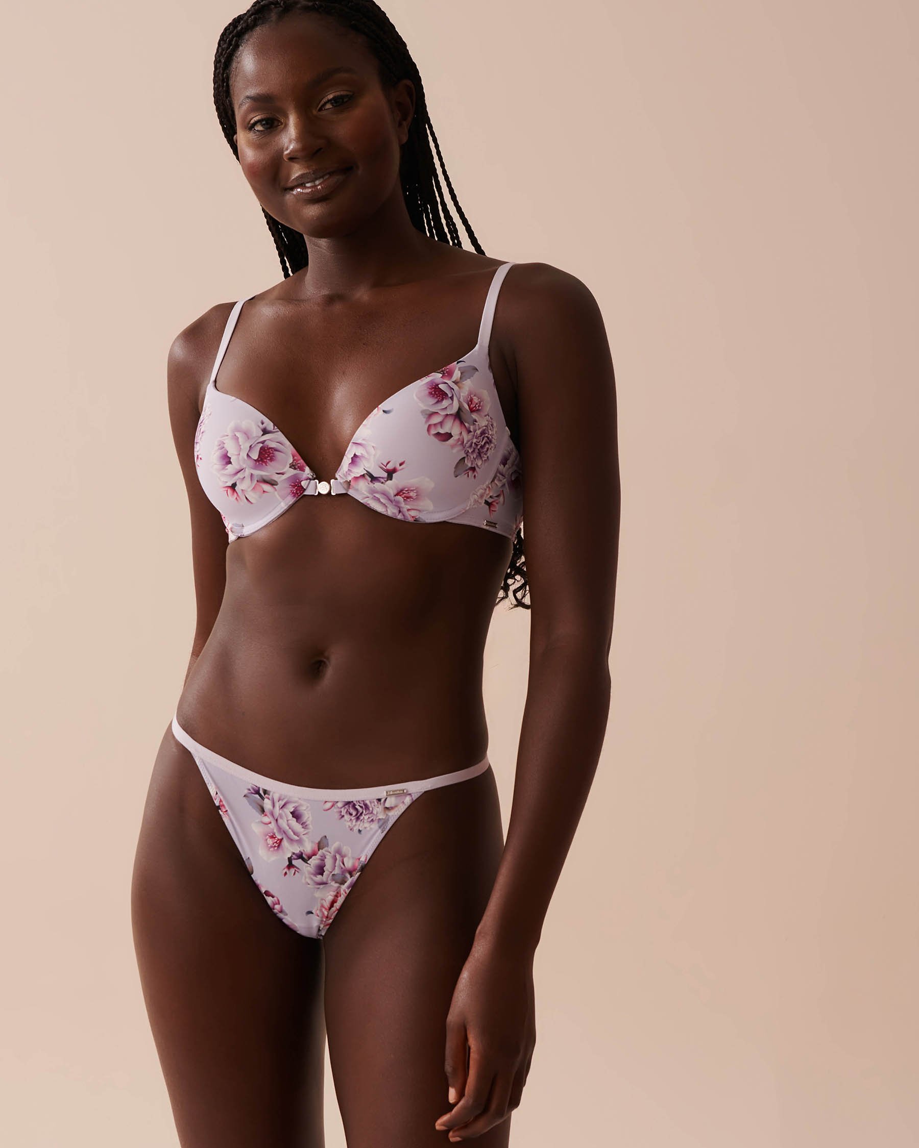 LA VIE EN ROSE Adjustable Microfiber String Panty Victorian Garden 20300340 - View6