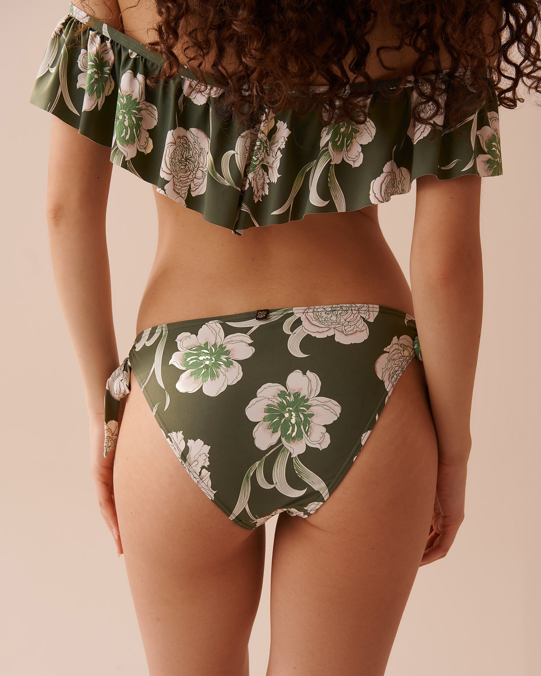 LA VIE EN ROSE AQUA PROVENÇAL BOUQUET Side Tie Brazilian Bikini Bottom Provençal Bouquet 70300604 - View2