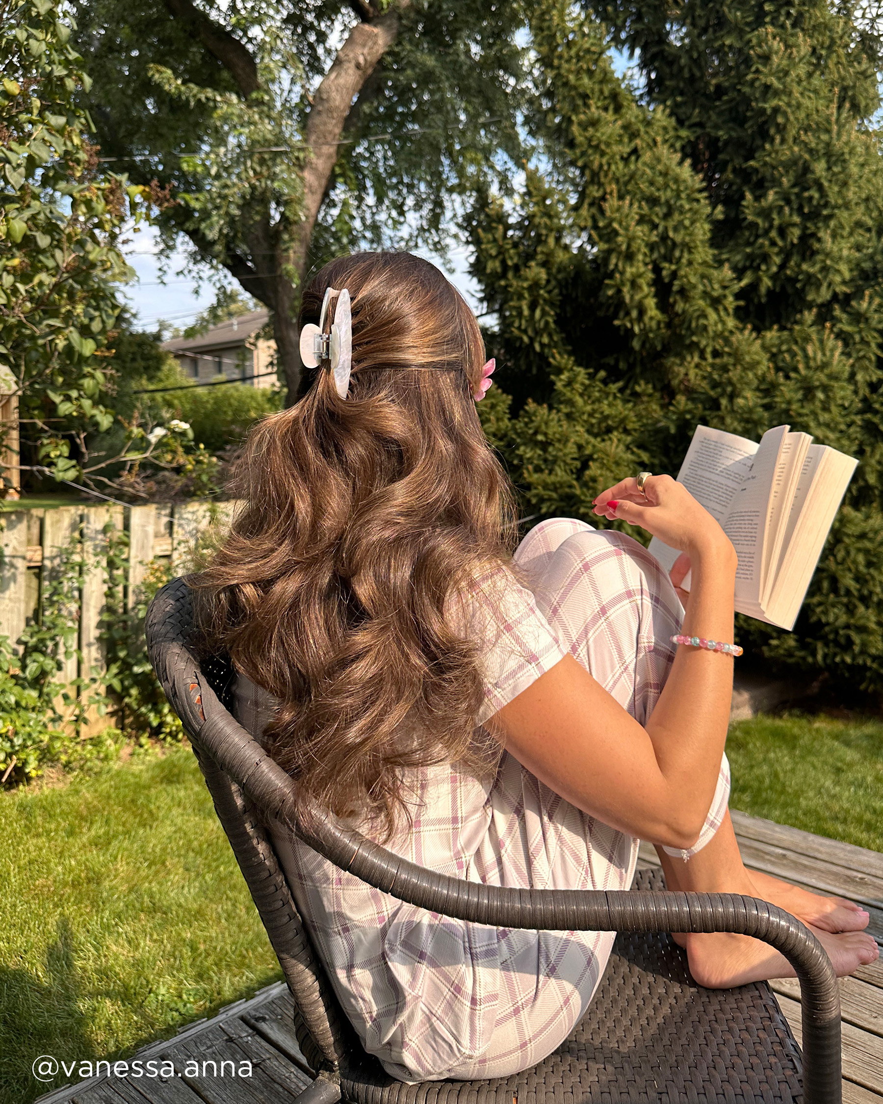 LA VIE EN ROSE Grey Plaid Super Soft Button-down Shirt Grey Plaid 40100622 - View4