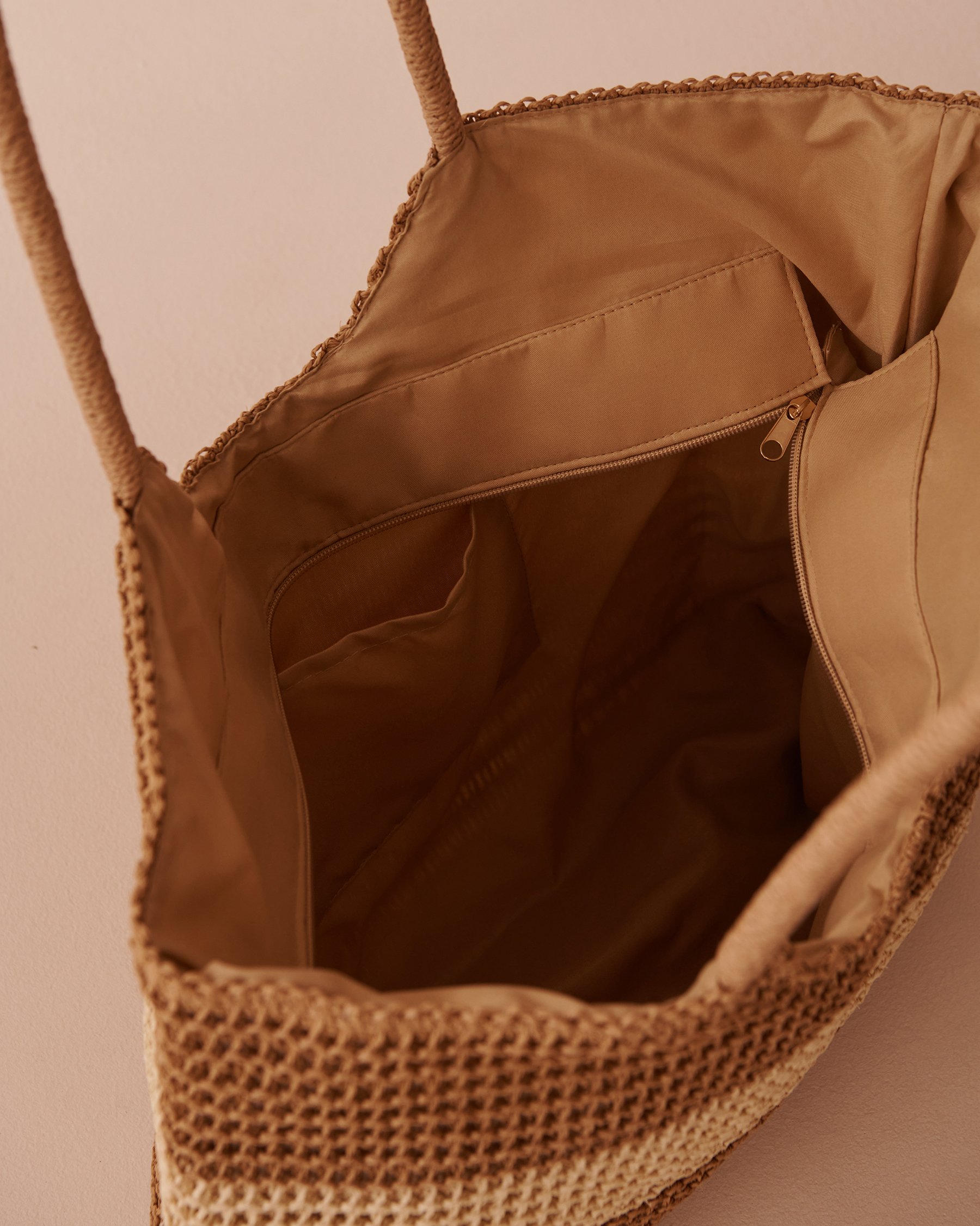 LA VIE EN ROSE AQUA Straw Bag Striped Straw 80500104 - View3