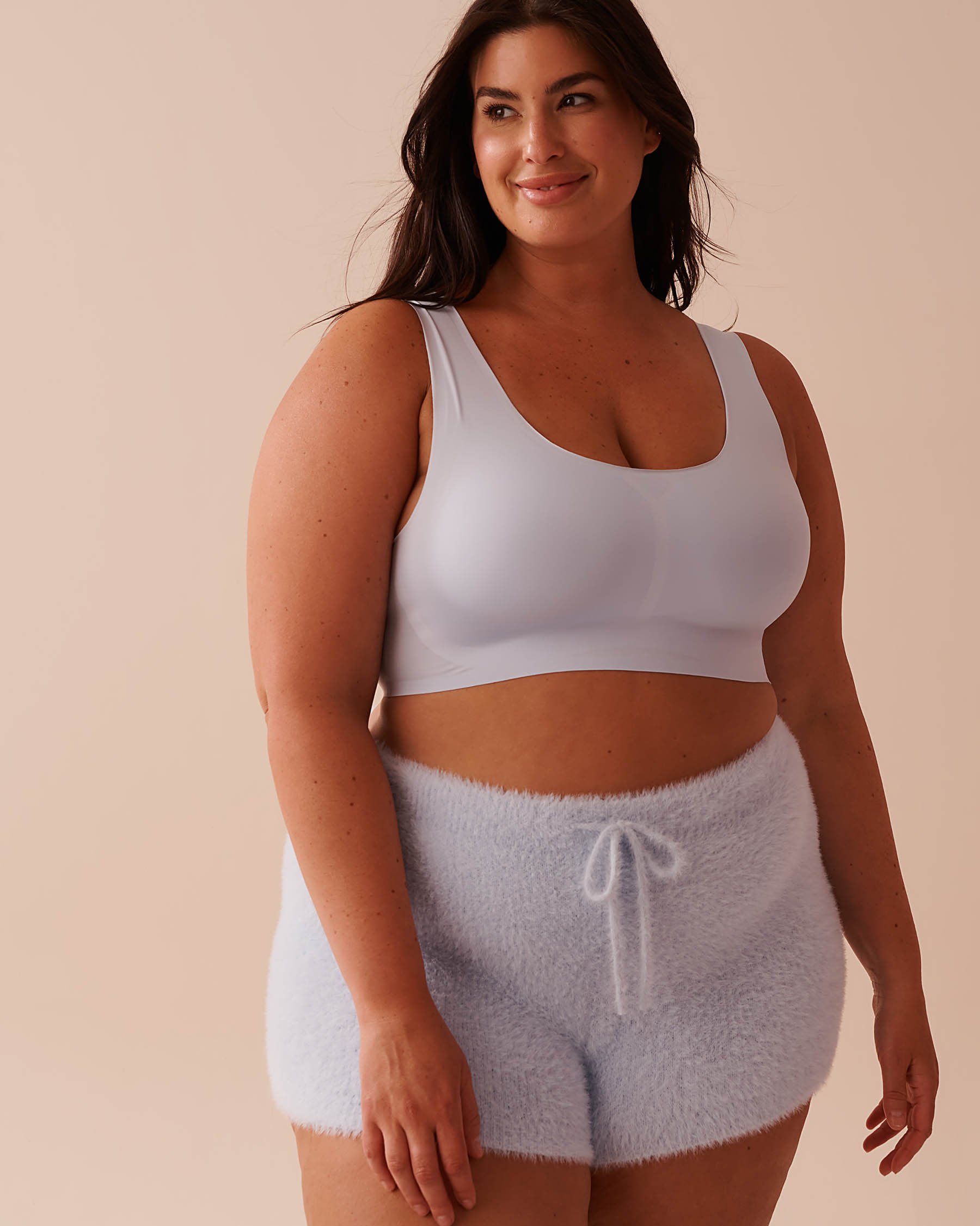 LA VIE EN ROSE Camisole lounge doublure légère couvrante Bleu glacé 10200446 - View1