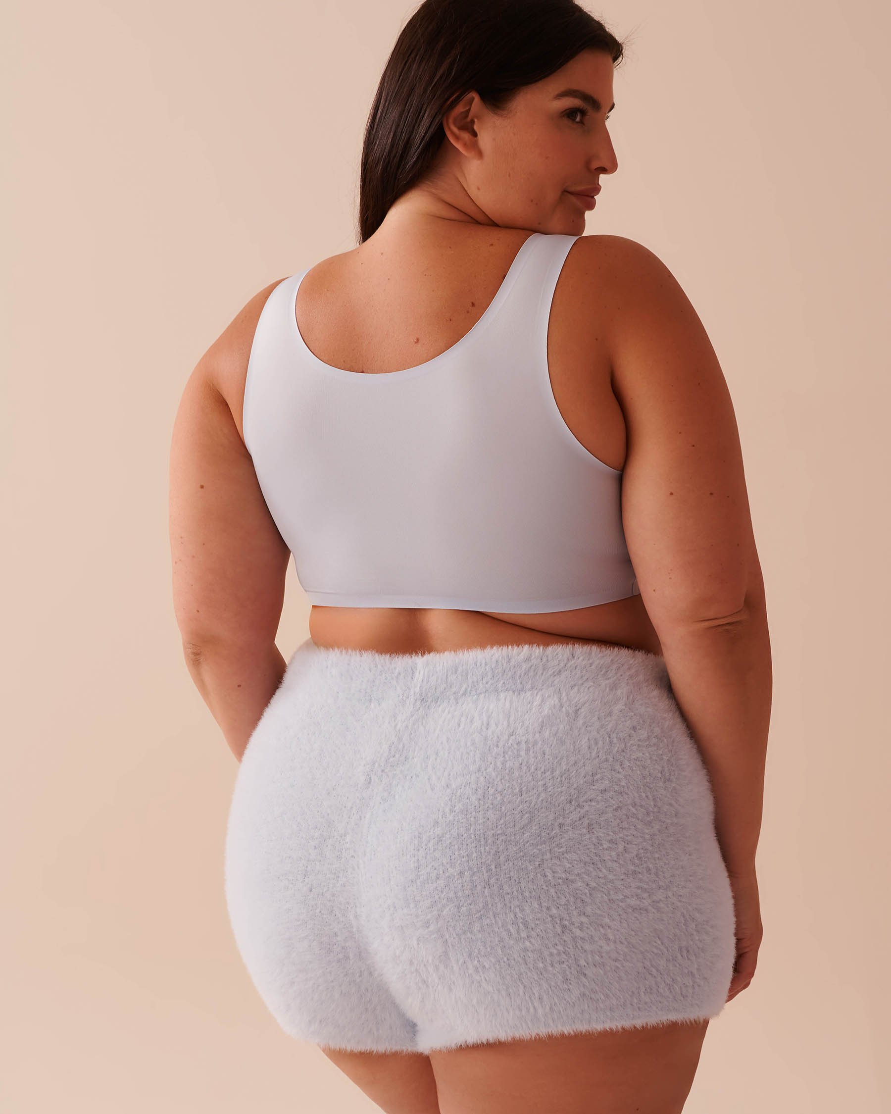 LA VIE EN ROSE Lightly Lined Full Coverage Lounge Tank Bra Icy Blue 10200446 - View2