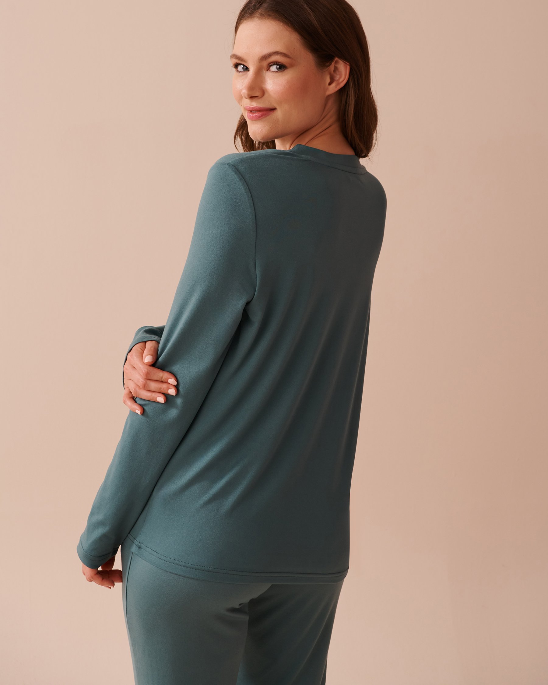 LA VIE EN ROSE Chandail manches longues ultra doux à imprimé lapin Vert forêt 40100659 - View2