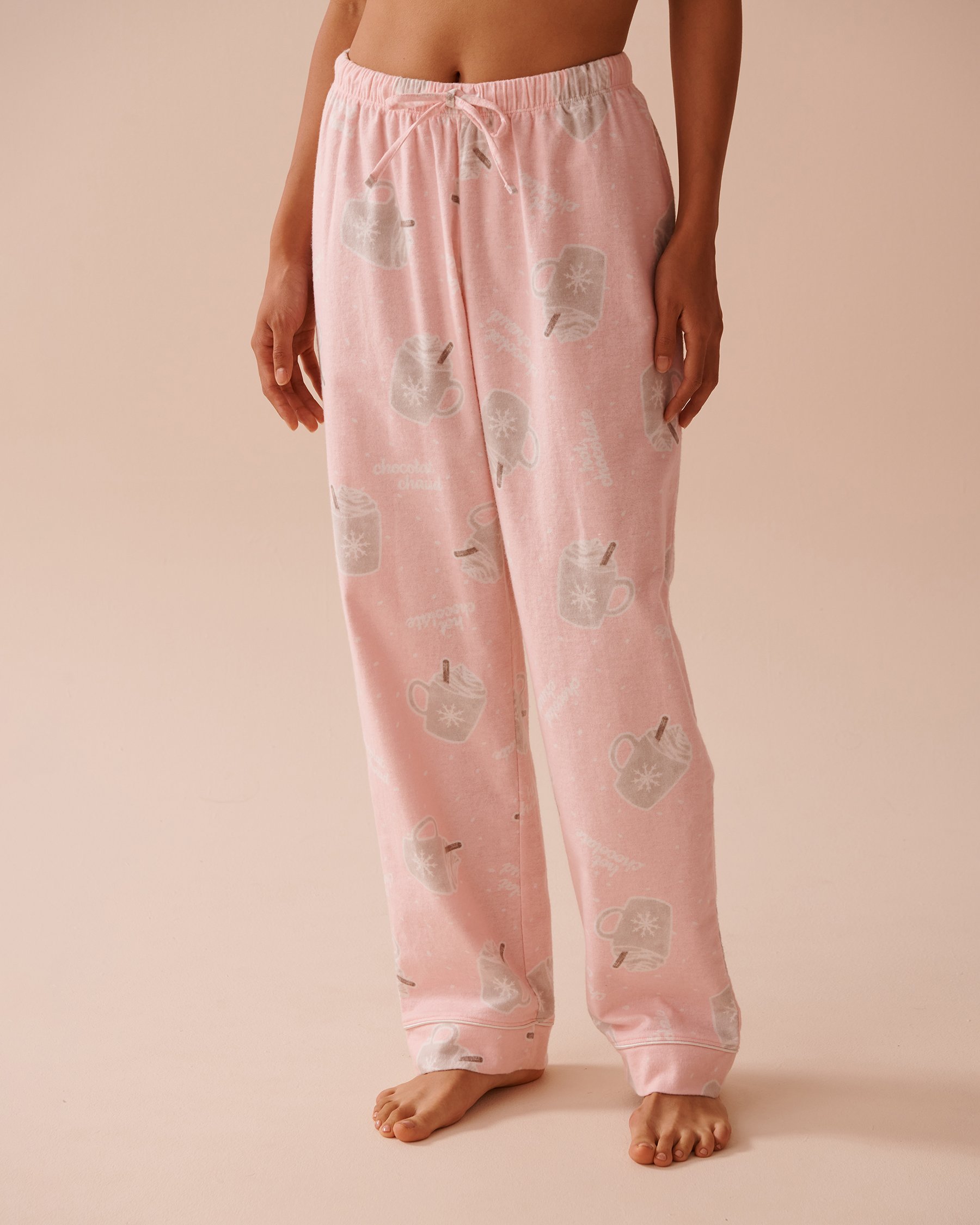 LA VIE EN ROSE Mug Print Flannel PJ Set Mugs/Fairy Pink 40400073 - View5