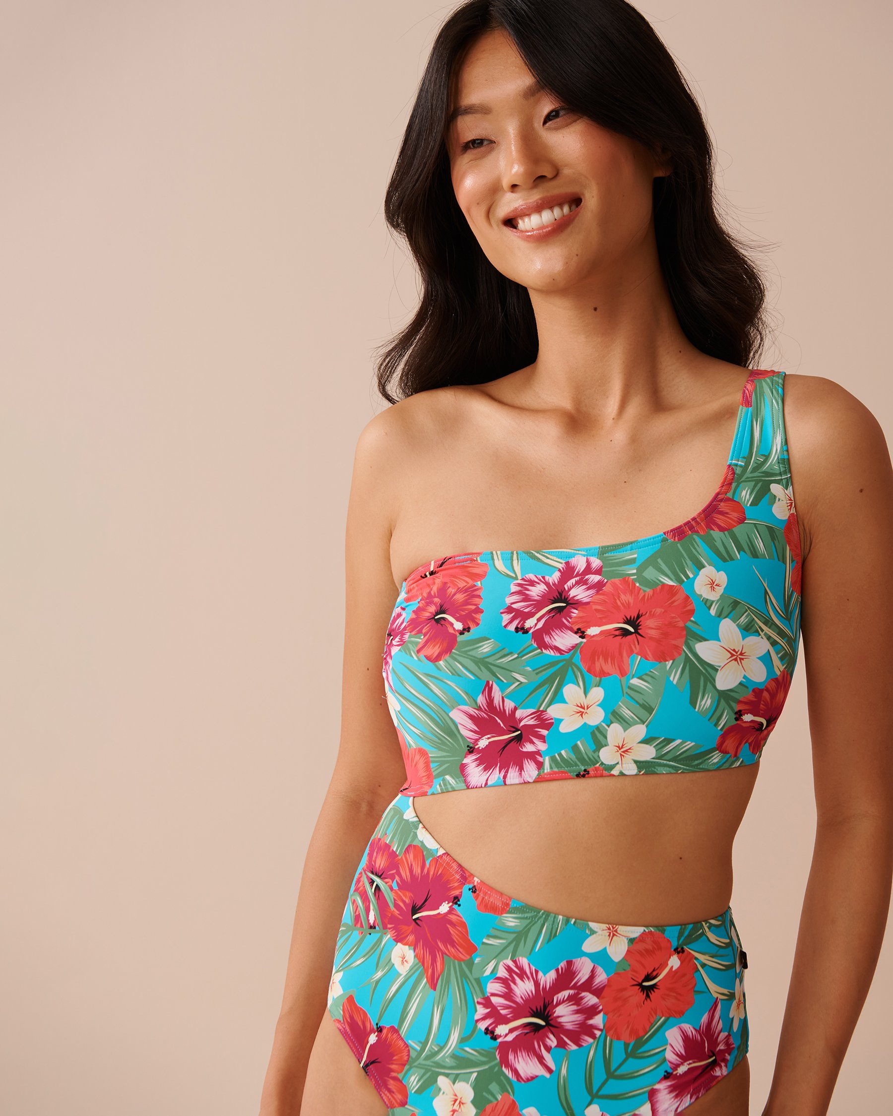 LA VIE EN ROSE AQUA HAWAII Cut-out One Shoulder One-piece Swimsuit Hawaii 70400144 - View4