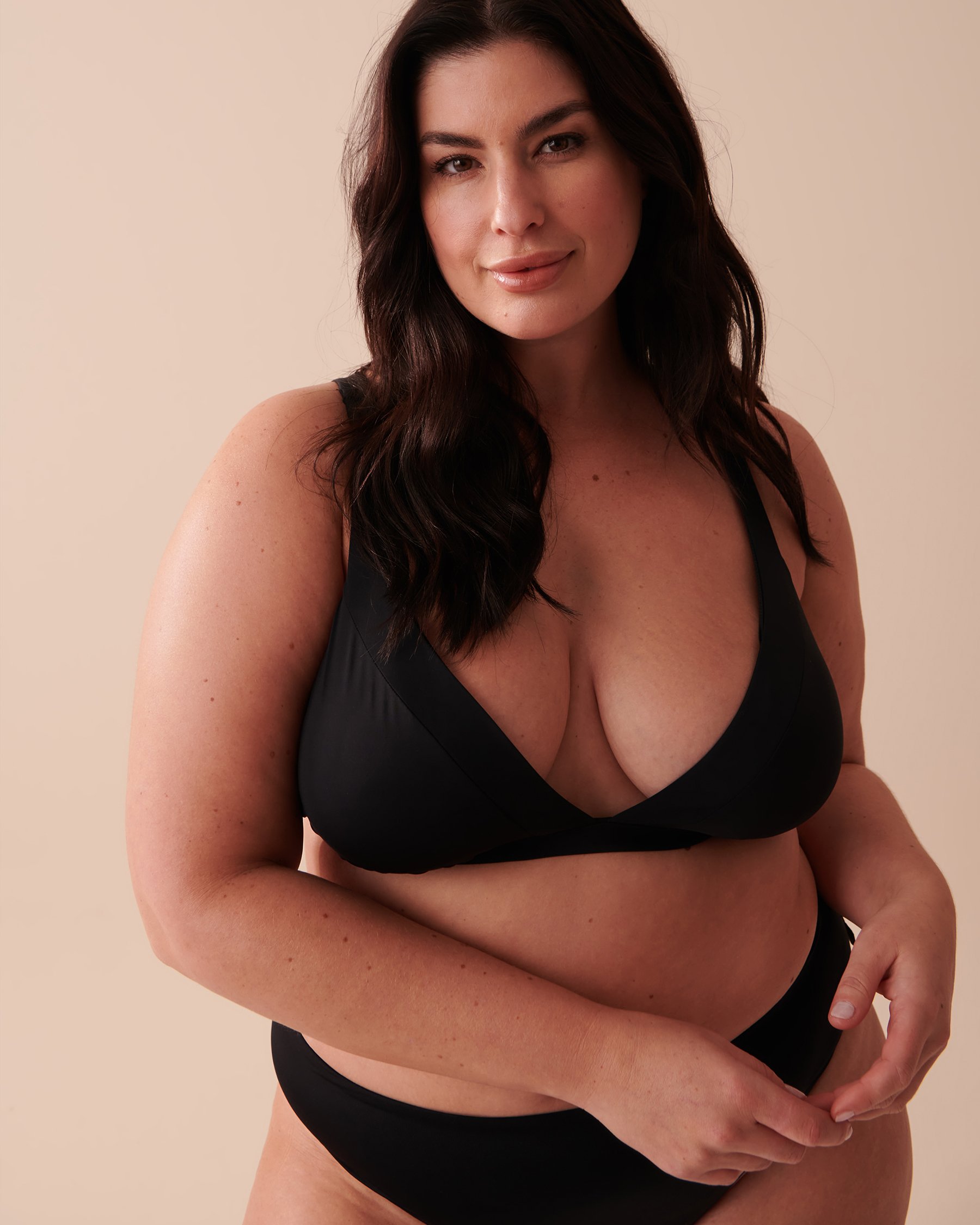 LA VIE EN ROSE AQUA BLACK Bralette Bikini Top Black 70100564 - View6