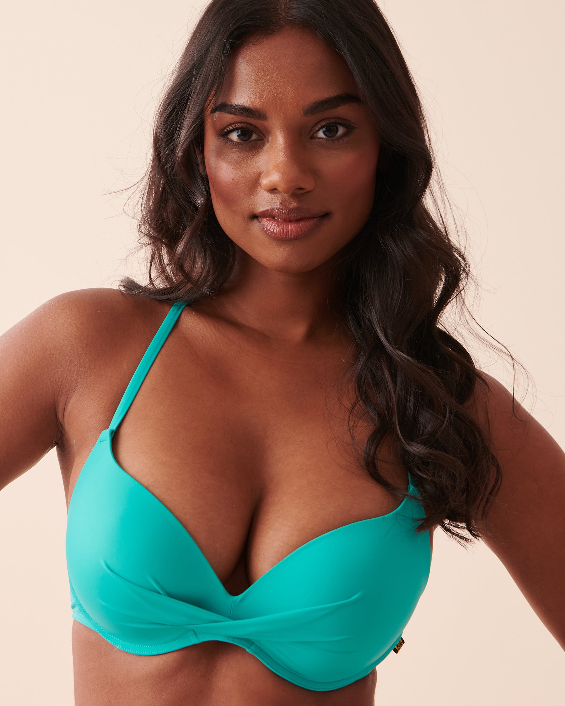 LA VIE EN ROSE AQUA Haut de bikini push-up sans armatures BLUE WAVE Turquoise 70100552 - View3