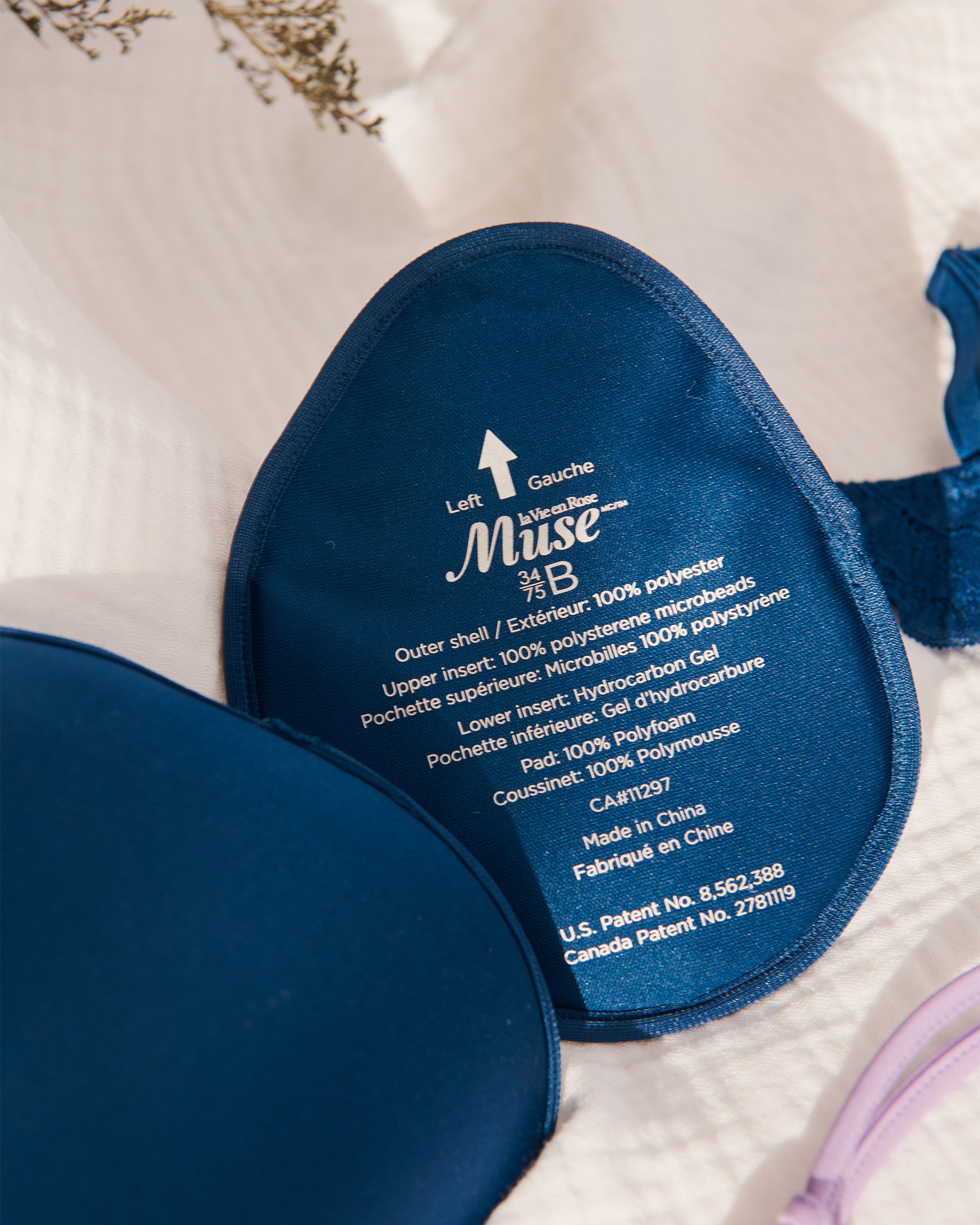 LA VIE EN ROSE Lightly Lined Wireless Mastectomy Bra Dark Blue 10200374 - View2