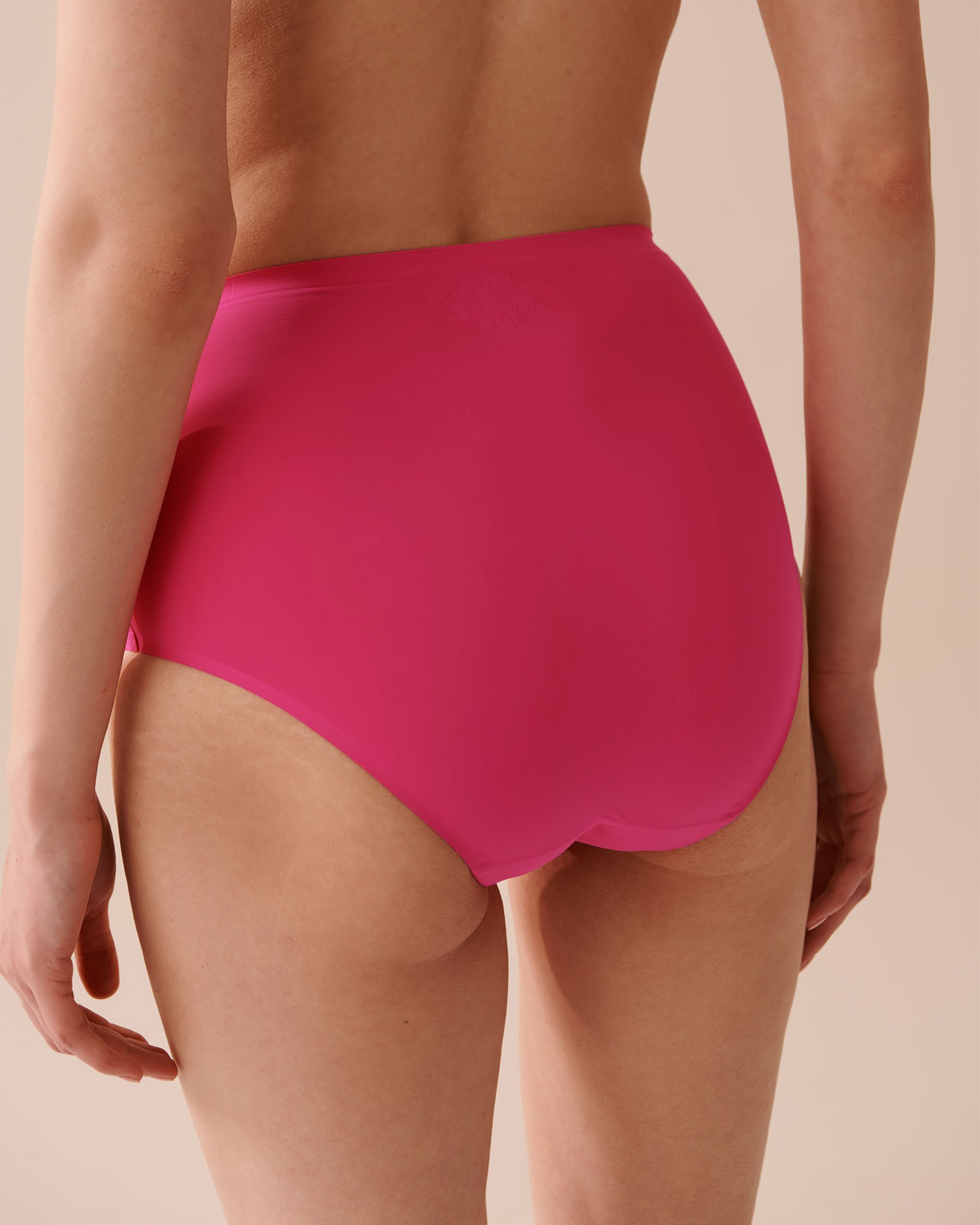 LA VIE EN ROSE Culotte menstruelle coupe bikini taille haute absorption régulière Fuchsia éclatant 20400002 - View2