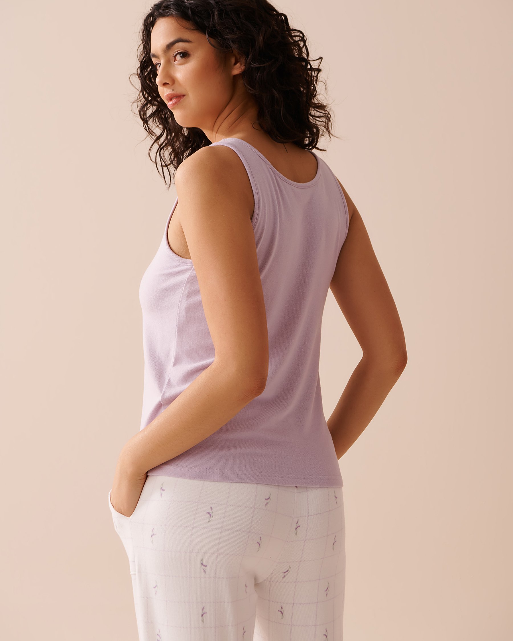 LA VIE EN ROSE Recycled Fibers Lavender Print Cami Lavender 40100550 - View5