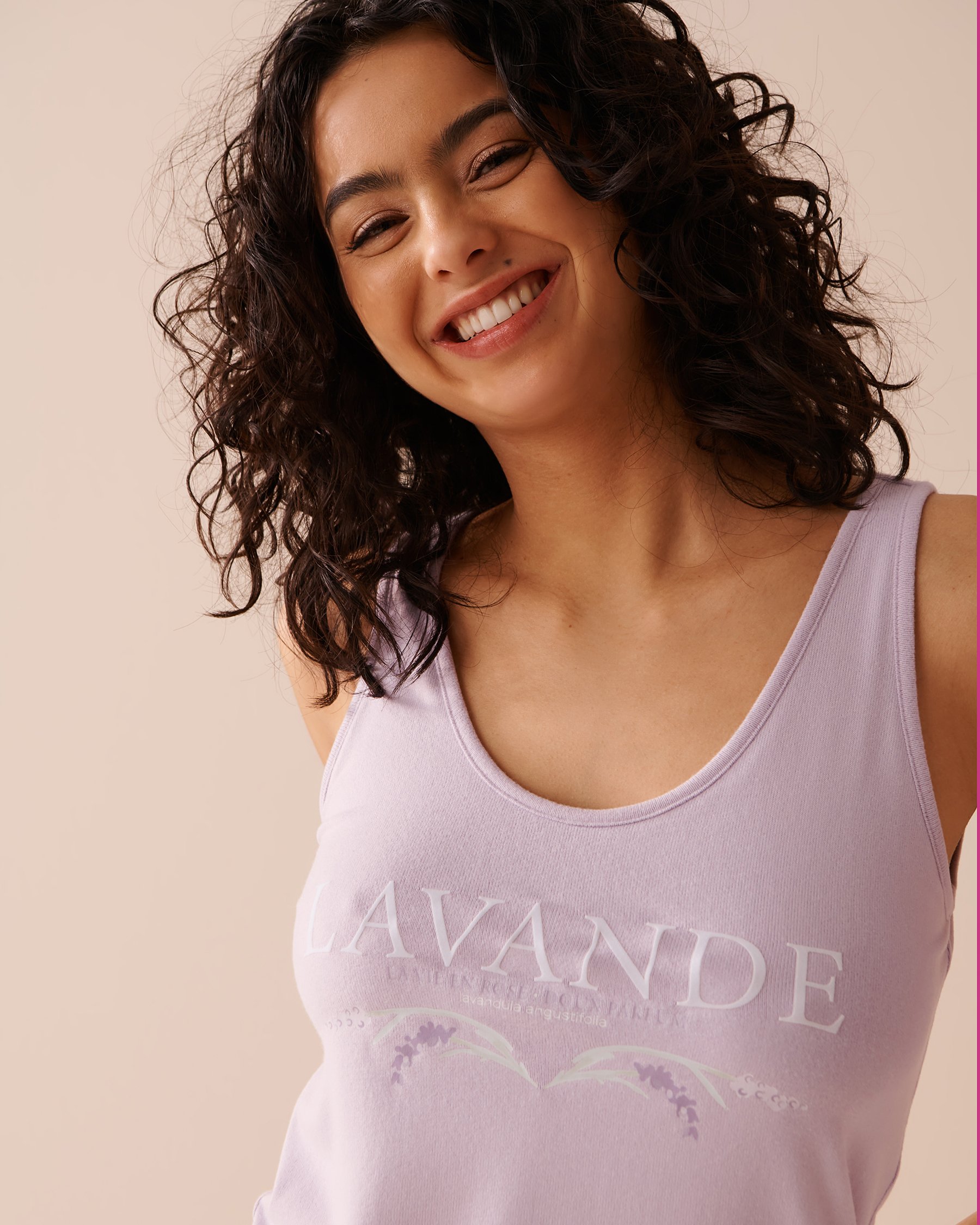 LA VIE EN ROSE Recycled Fibers Lavender Print Cami Lavender 40100550 - View6