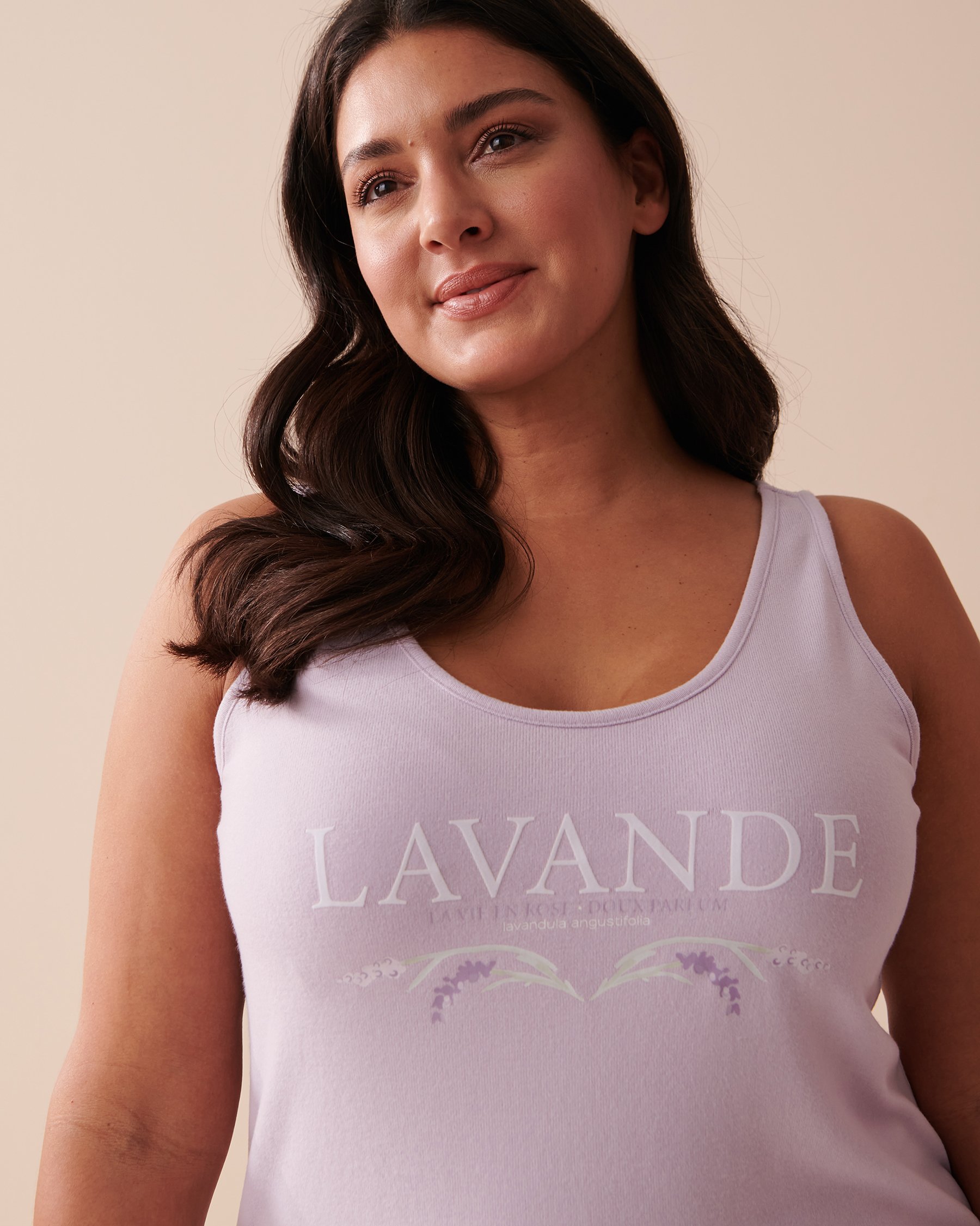 LA VIE EN ROSE Recycled Fibers Lavender Print Cami Lavender 40100550 - View2