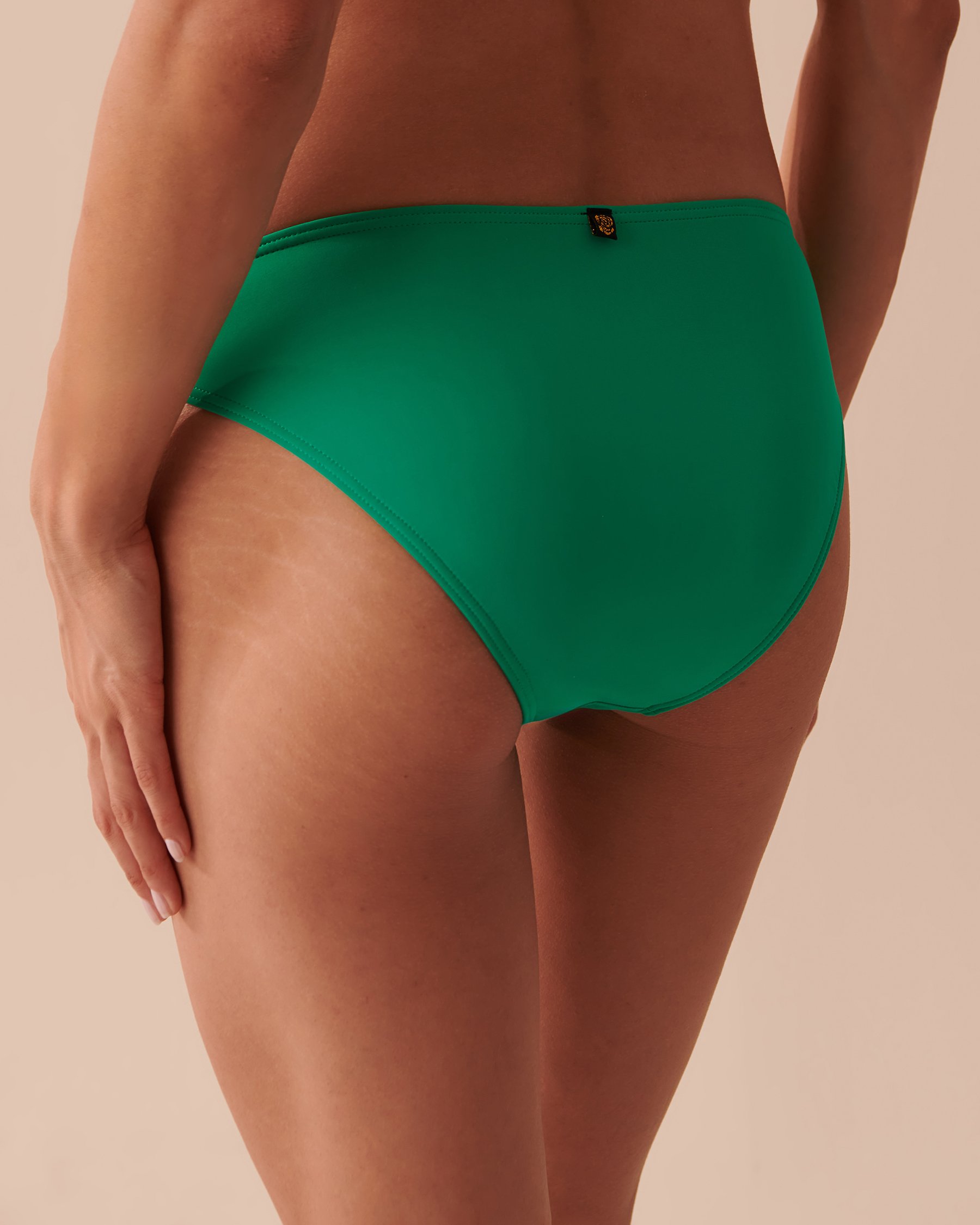 LA VIE EN ROSE AQUA EMERALD Side Tie Brazilian Bikini Bottom Emerald Green 70300539 - View2