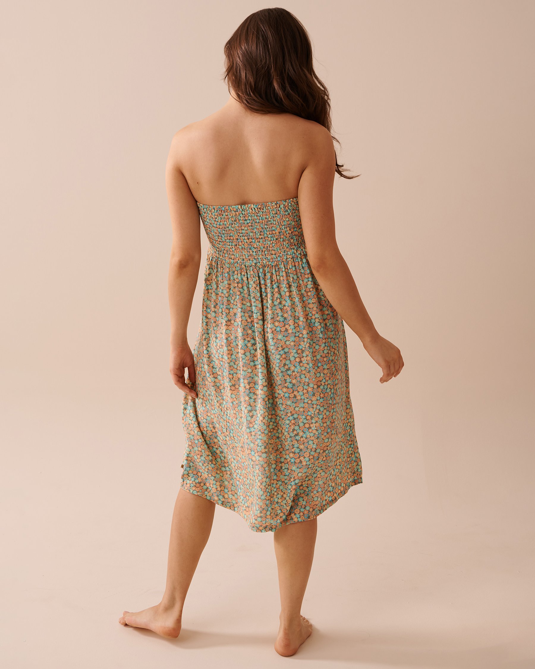 LA VIE EN ROSE AQUA Convertible Strapless Dress Floral Cocktail 80300090 - View2