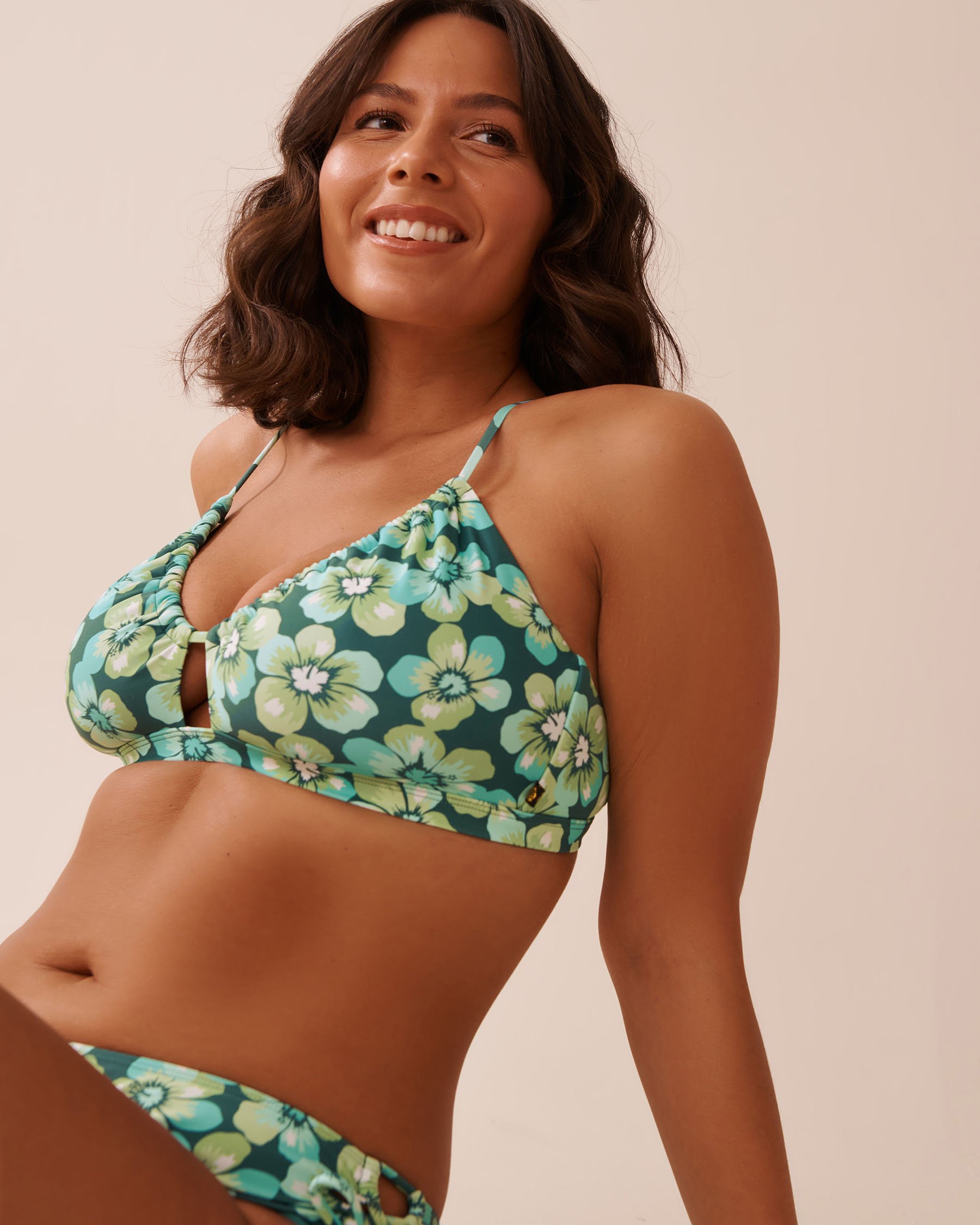 LA VIE EN ROSE AQUA Haut de bikini bralette AQUA FLORA Flore bleue 70100796 - Voir6