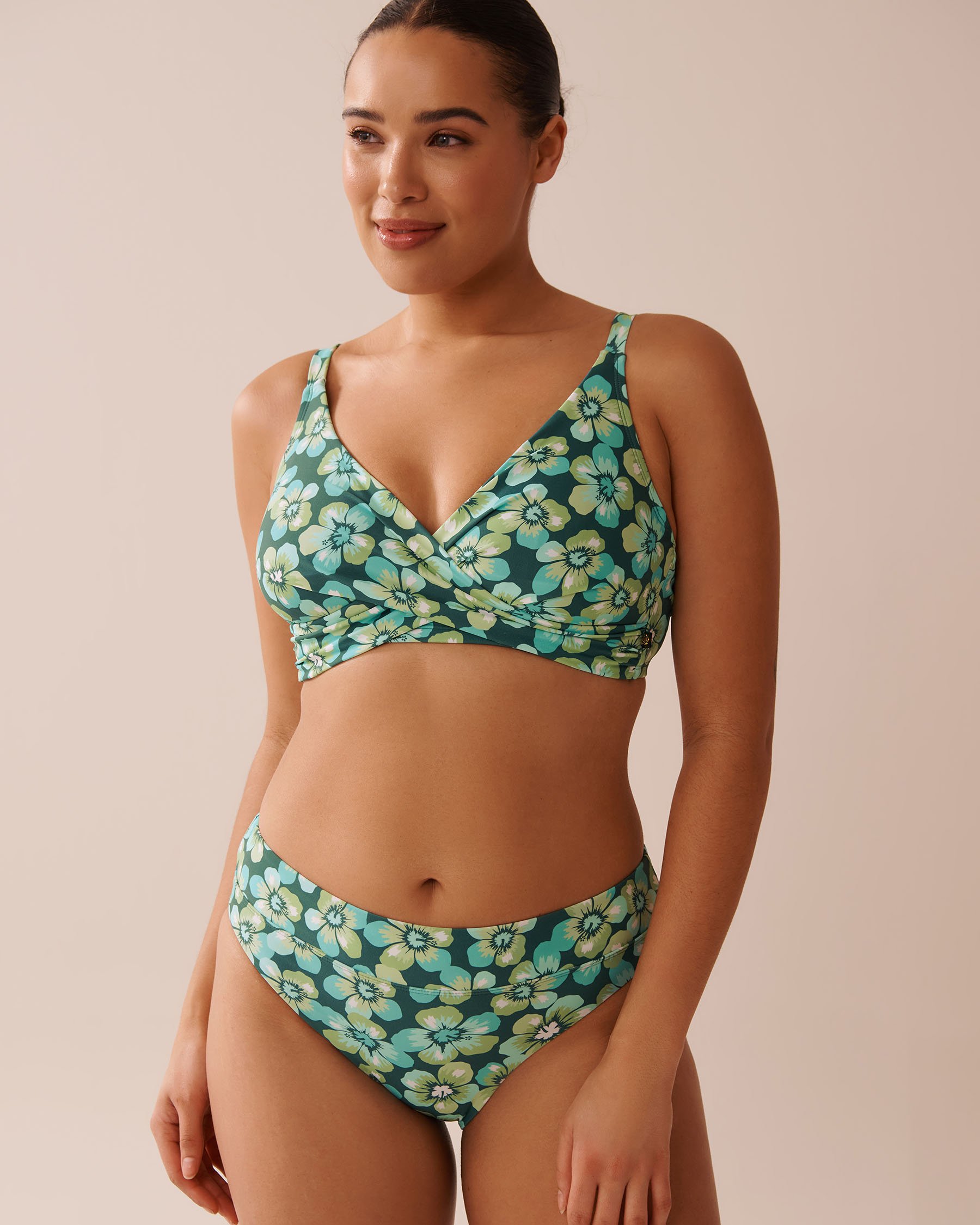 LA VIE EN ROSE AQUA Haut de bikini bralette bonnet D AQUA FLORA Flore bleue 70200181 - Voir1