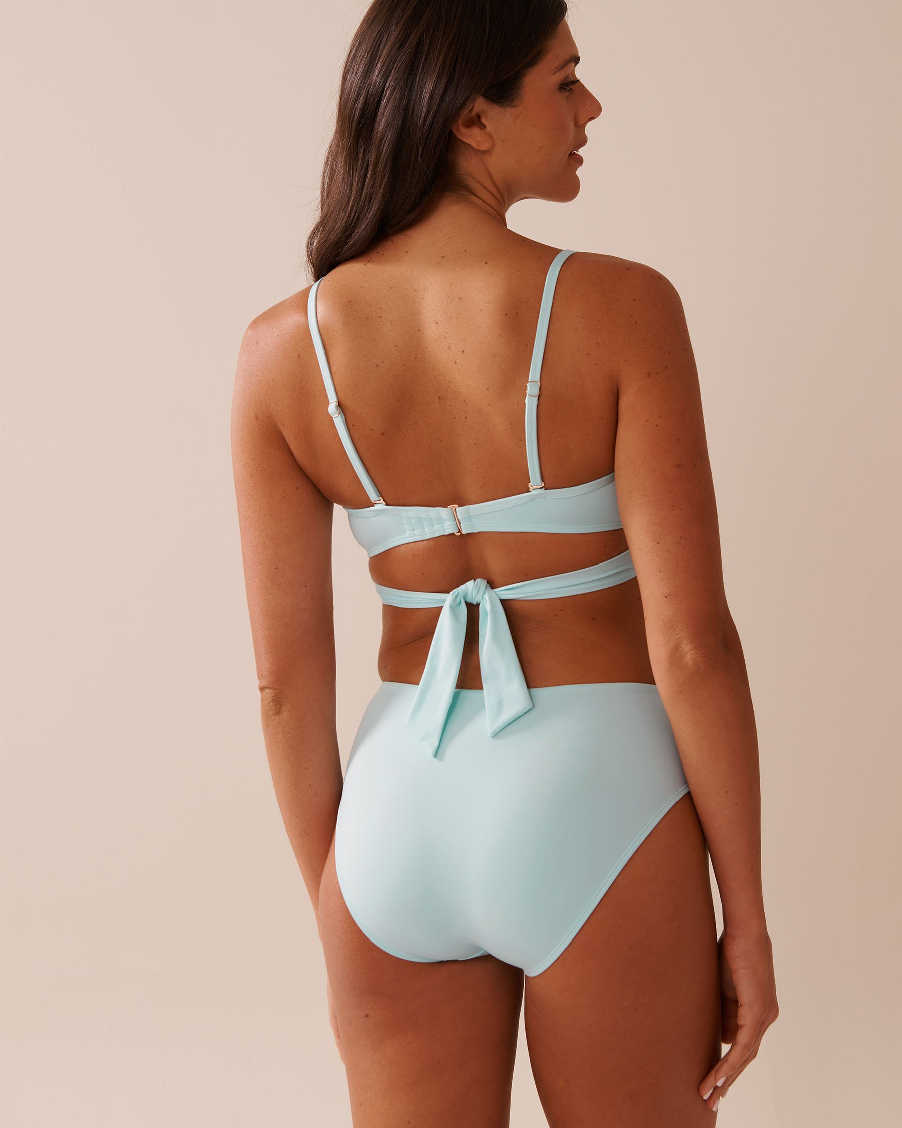 LA VIE EN ROSE AQUA Haut de bikini push-up croisé BABY BLUE Bleu pastel 70100825 - View2