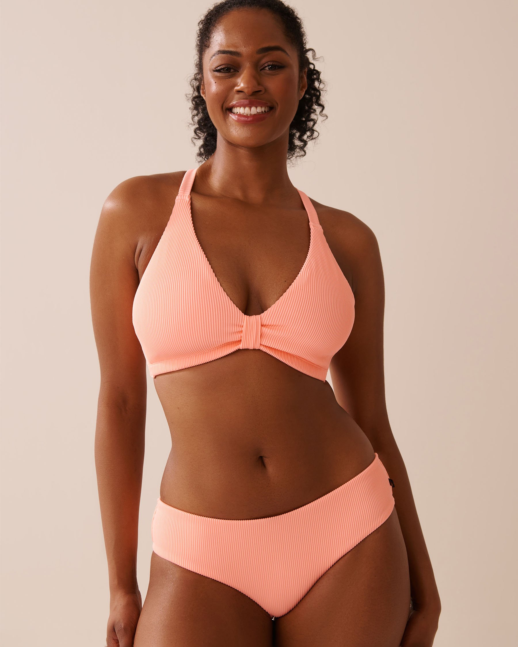 LA VIE EN ROSE AQUA Haut de bikini triangle bonnet D CORAL PINK Rose corail 70200187 - Voir1