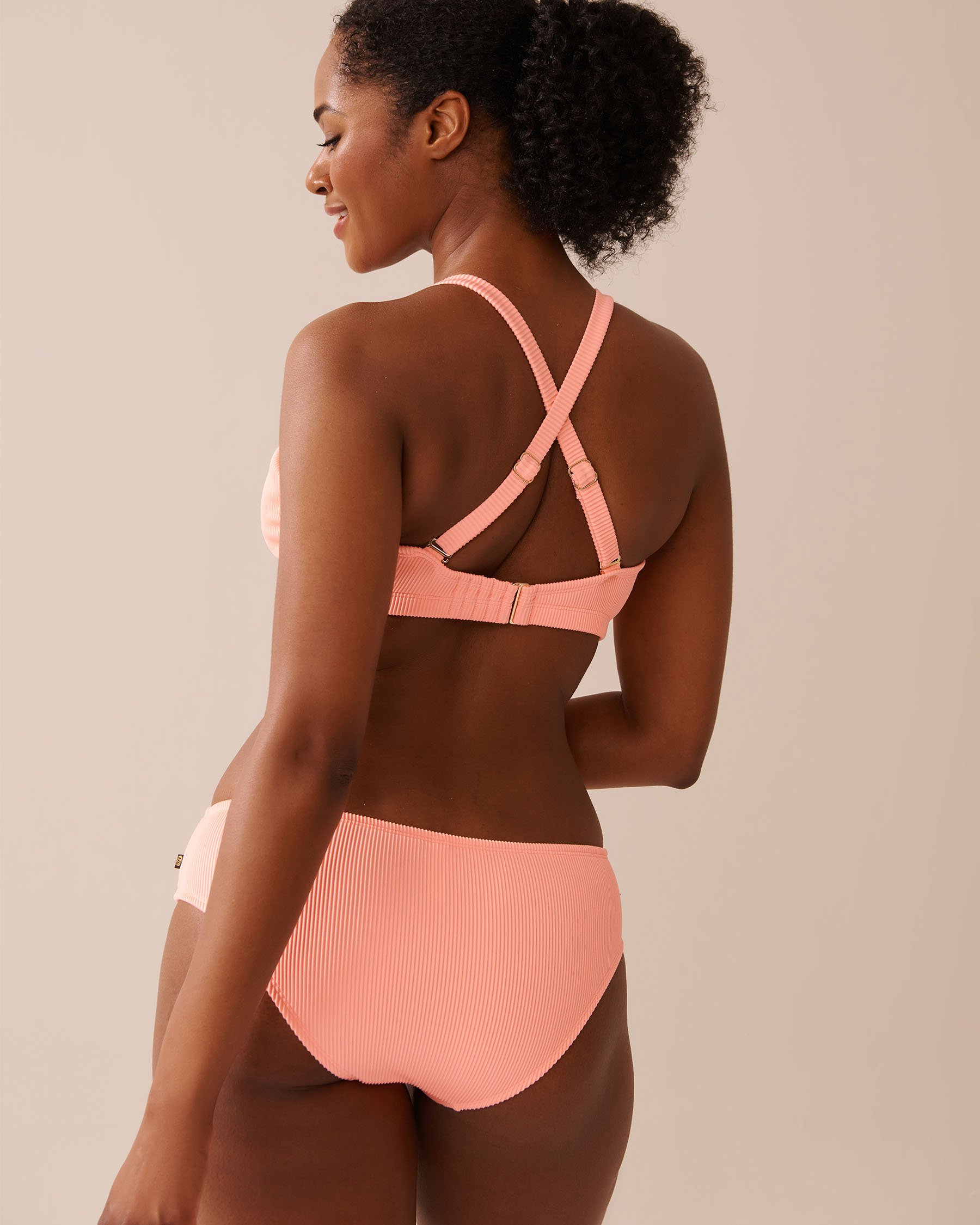 LA VIE EN ROSE AQUA Haut de bikini triangle bonnet D CORAL PINK Rose corail 70200187 - Voir2