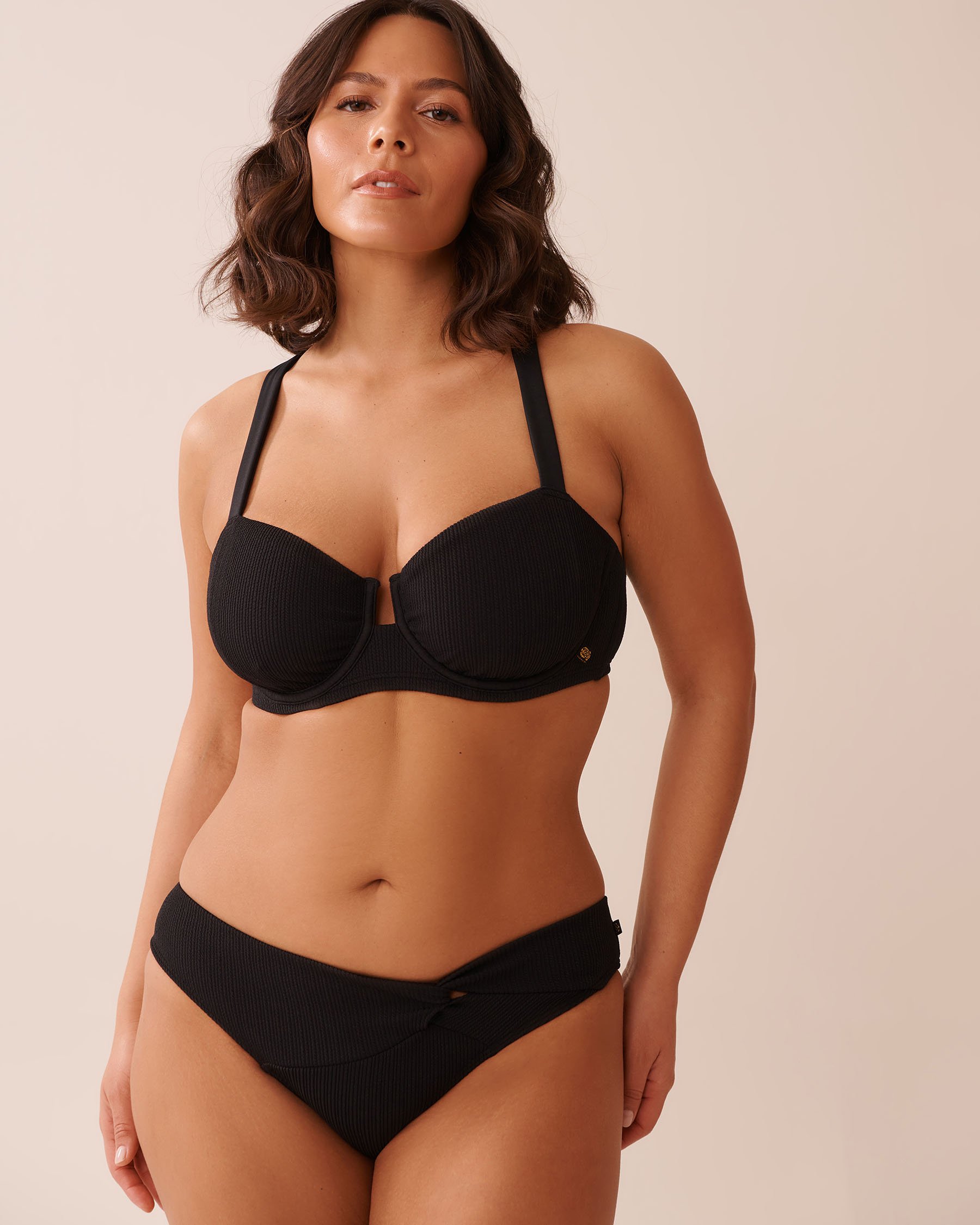 LA VIE EN ROSE AQUA Haut de bikini balconnet bonnet D BLACK Noir 70200186 - View1