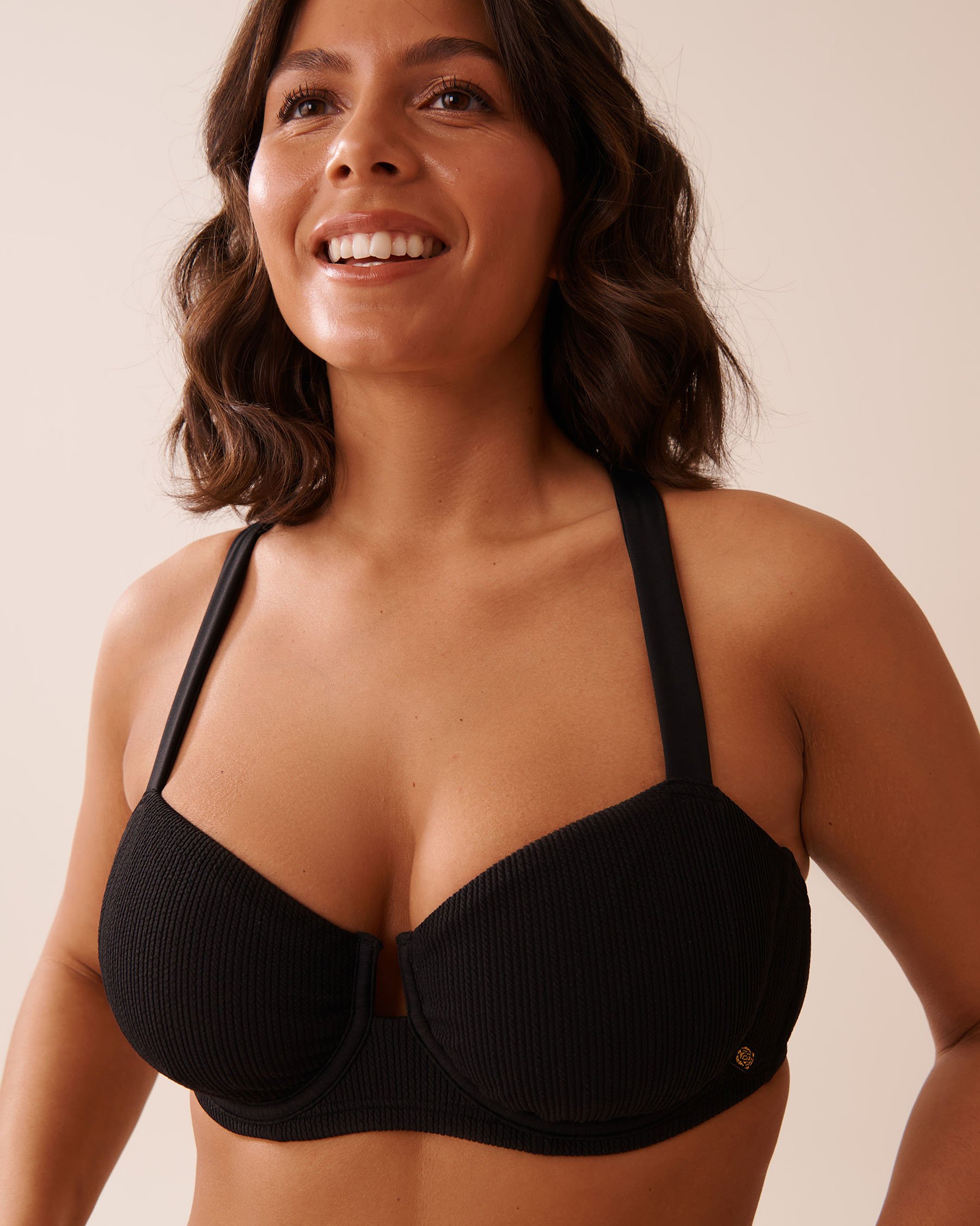 LA VIE EN ROSE AQUA Haut de bikini balconnet bonnet D BLACK Noir 70200186 - View4