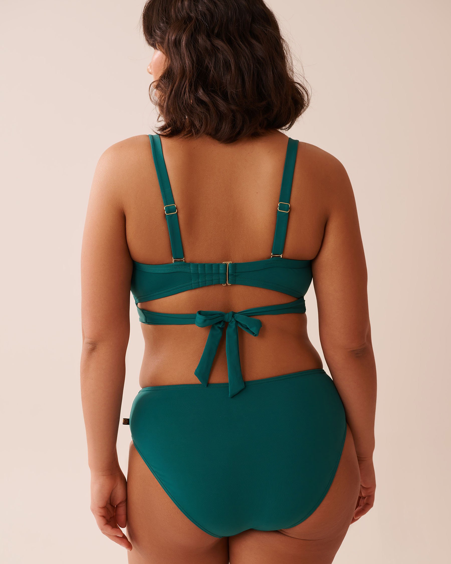LA VIE EN ROSE AQUA Haut de bikini drapé bonnet D TEAL BLUE Bleu sarcelle 70200184 - View2