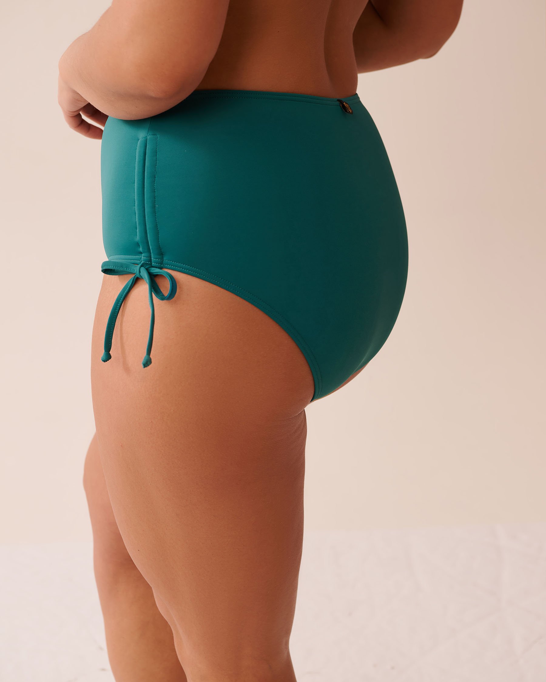 LA VIE EN ROSE AQUA Bas de bikini taille haute noué TEAL BLUE Bleu sarcelle 70300756 - Voir3