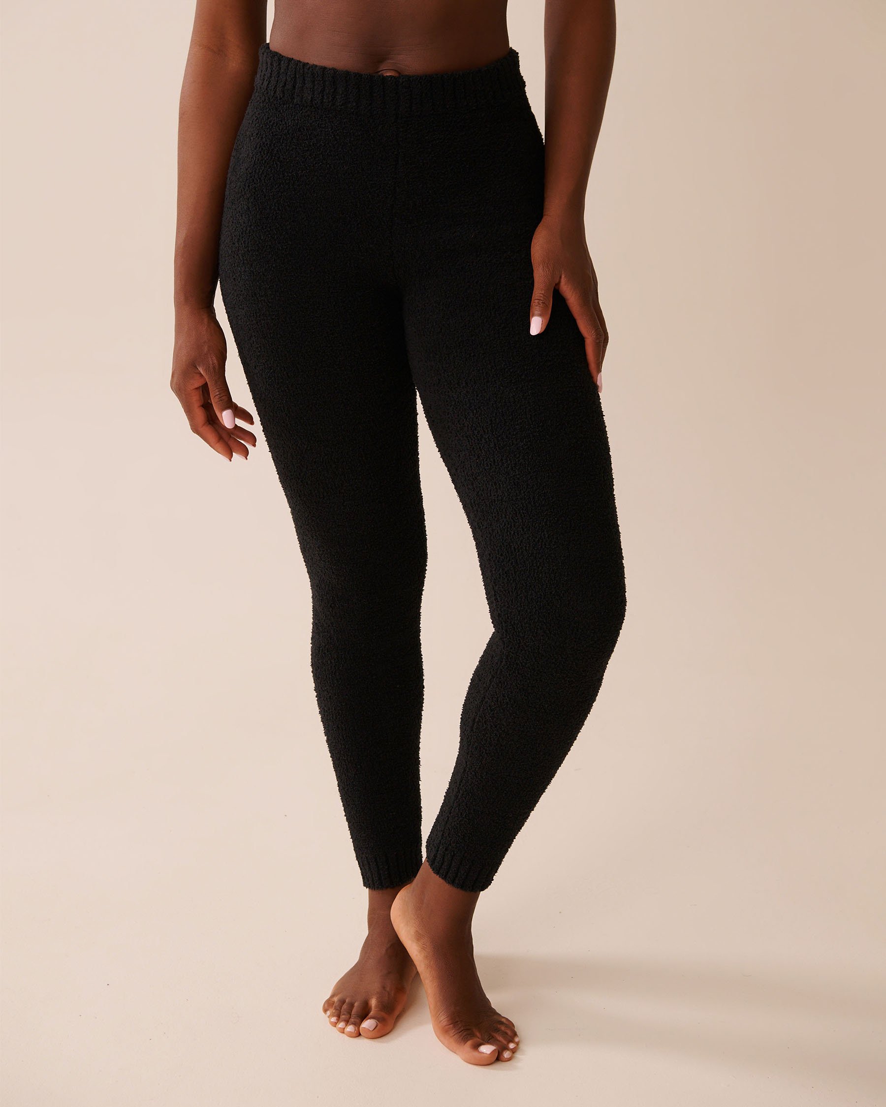 LA VIE EN ROSE Legging en chenille Noir 50200102 - Voir1